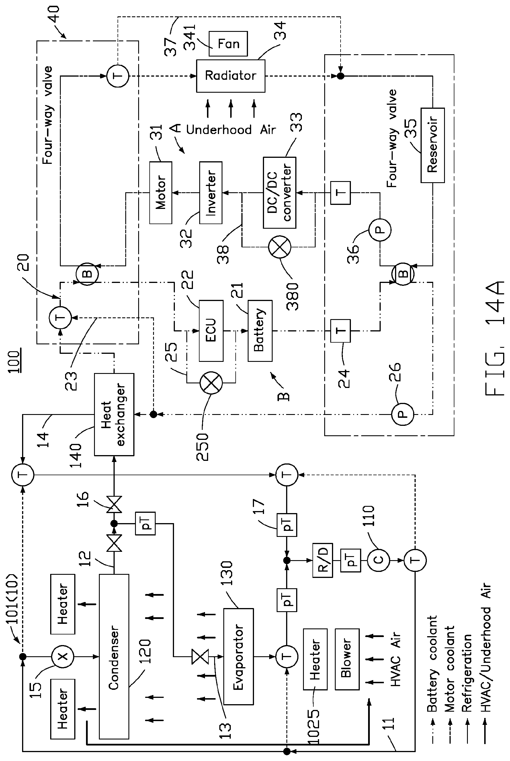 Patent US11780287 Figure 13 – Thermal management system and electric vehicle having the same