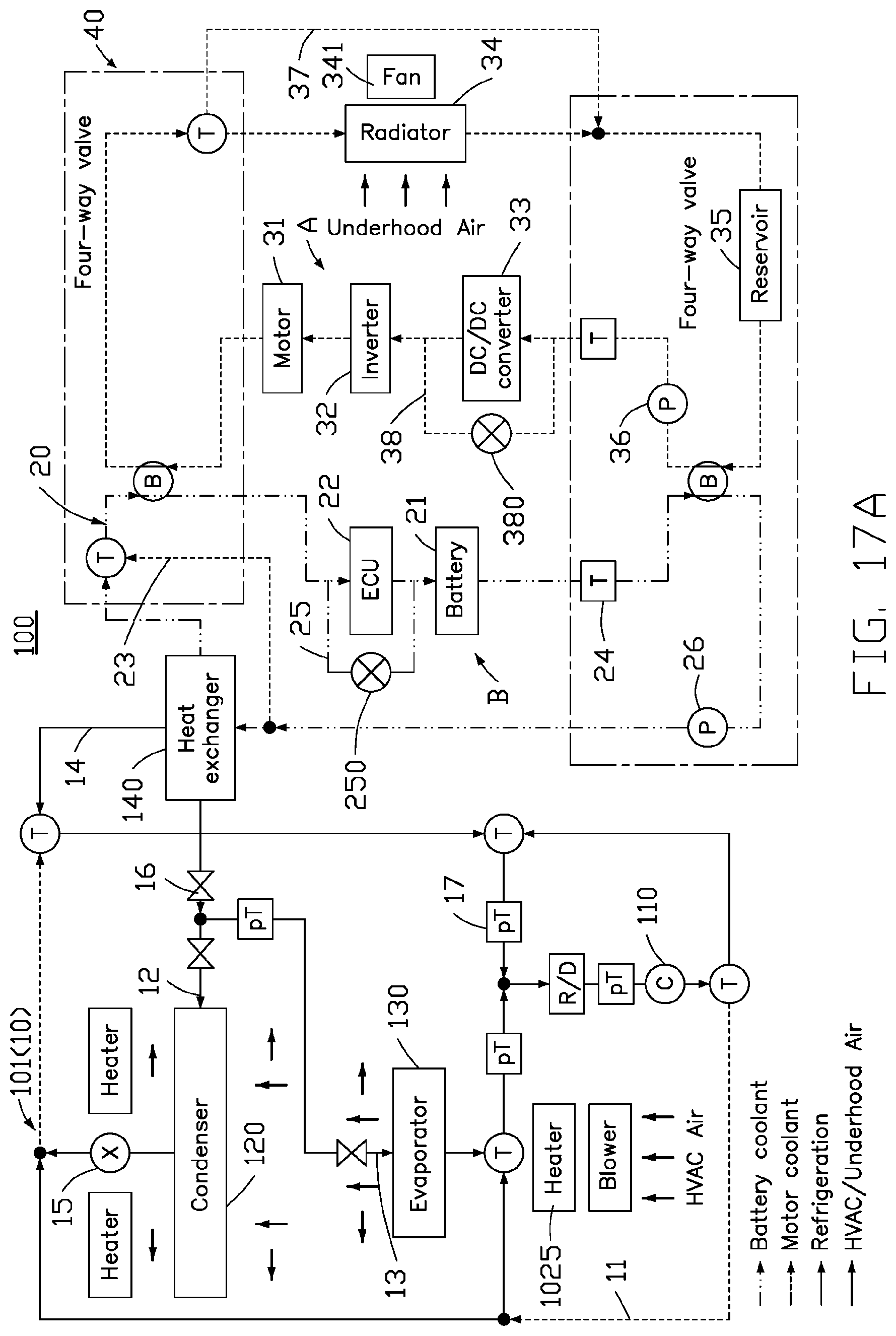 Patent US11780287 Figure 17 – Thermal management system and electric vehicle having the same