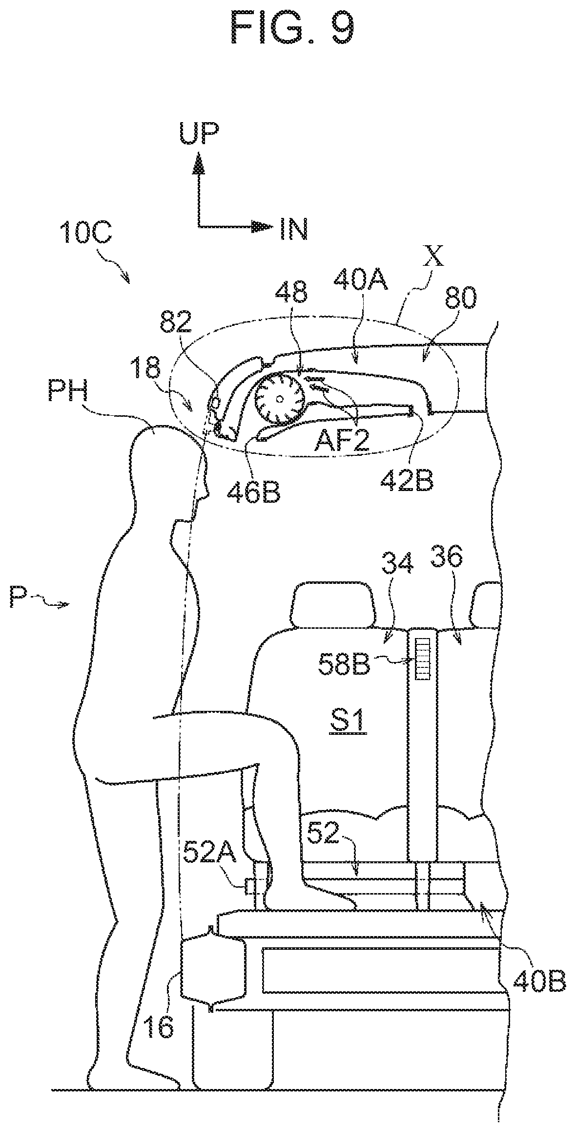 Patent US11780288 Figure 9 – Vehicle cabin airflow forming device
