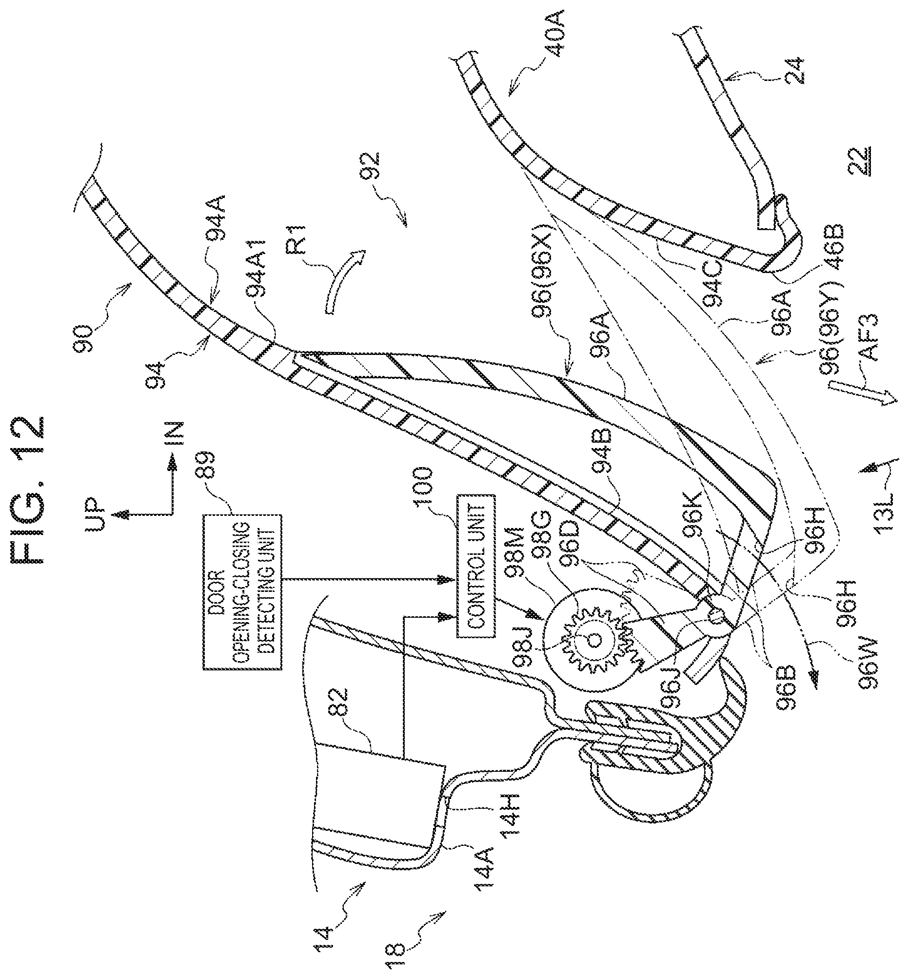 Patent US11780288 Figure 12 – Vehicle cabin airflow forming device