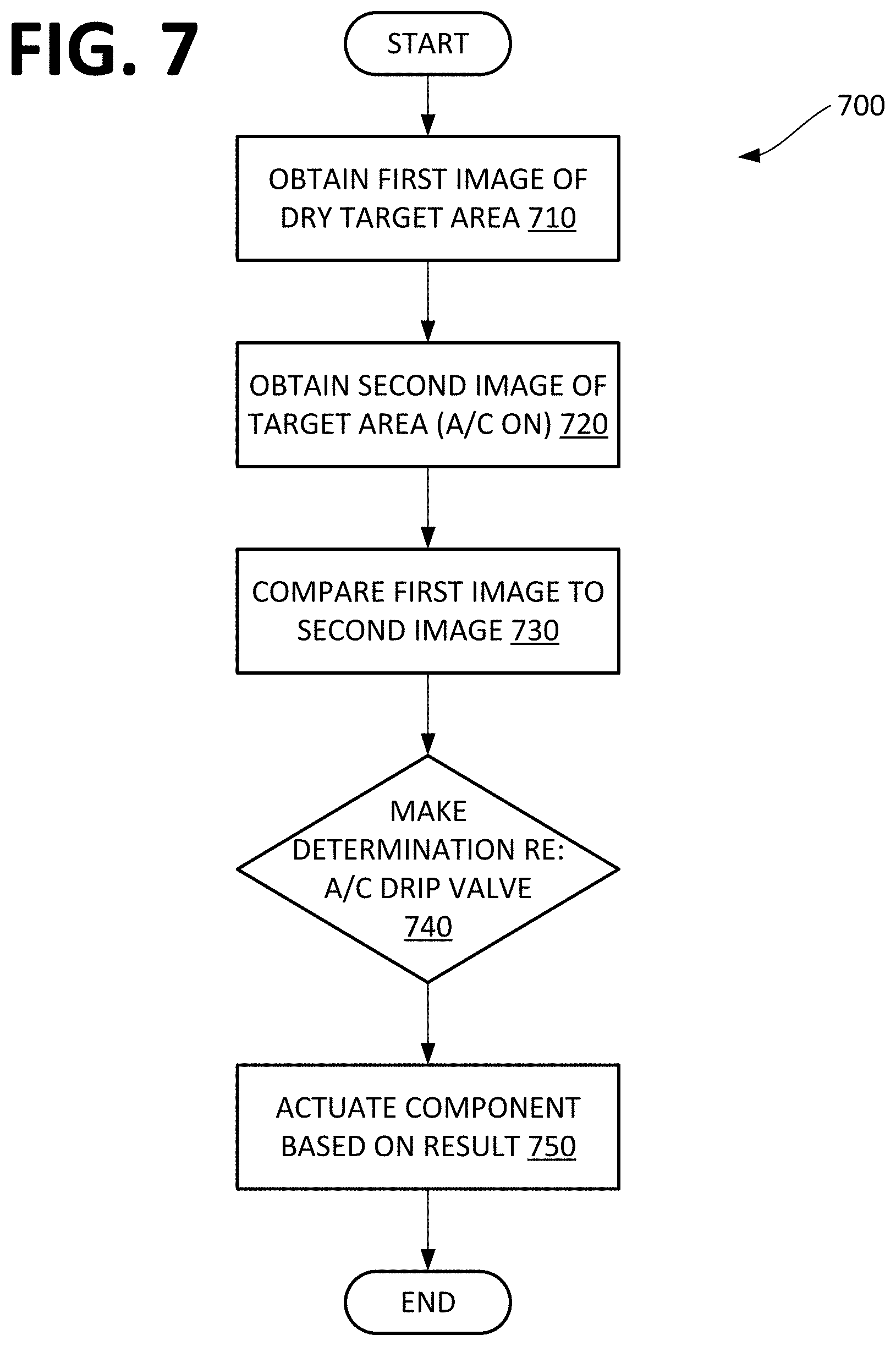 Patent US11780291 Figure 7 – Vehicle air conditioner drip valve diagnostics