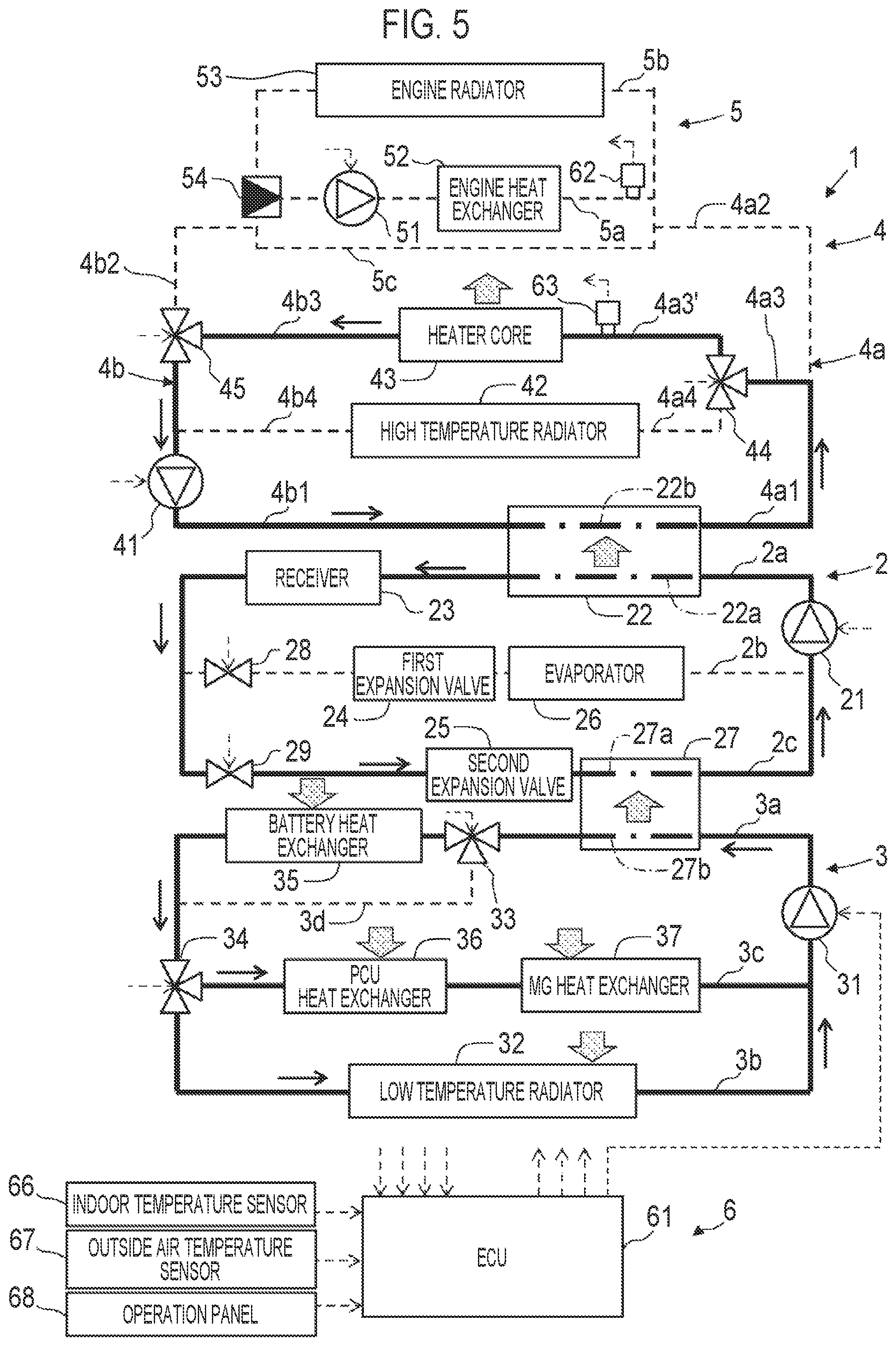 Patent US11780293 Figure 5 – In-vehicle temperature control system