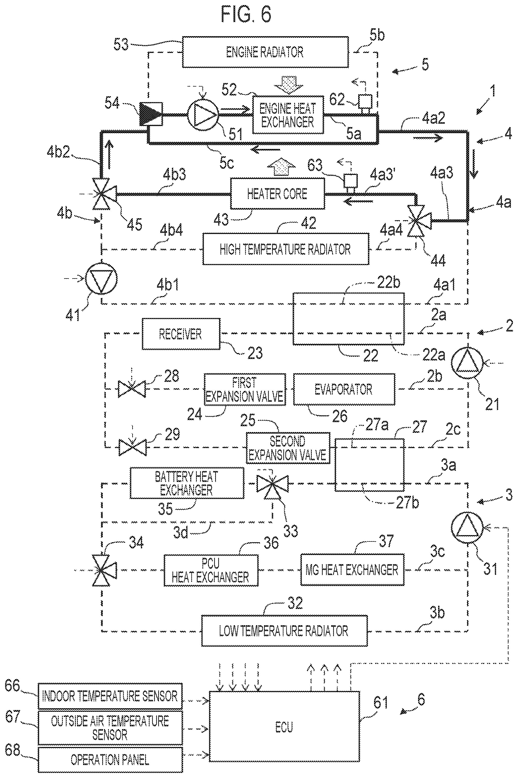 Patent US11780293 Figure 6 – In-vehicle temperature control system