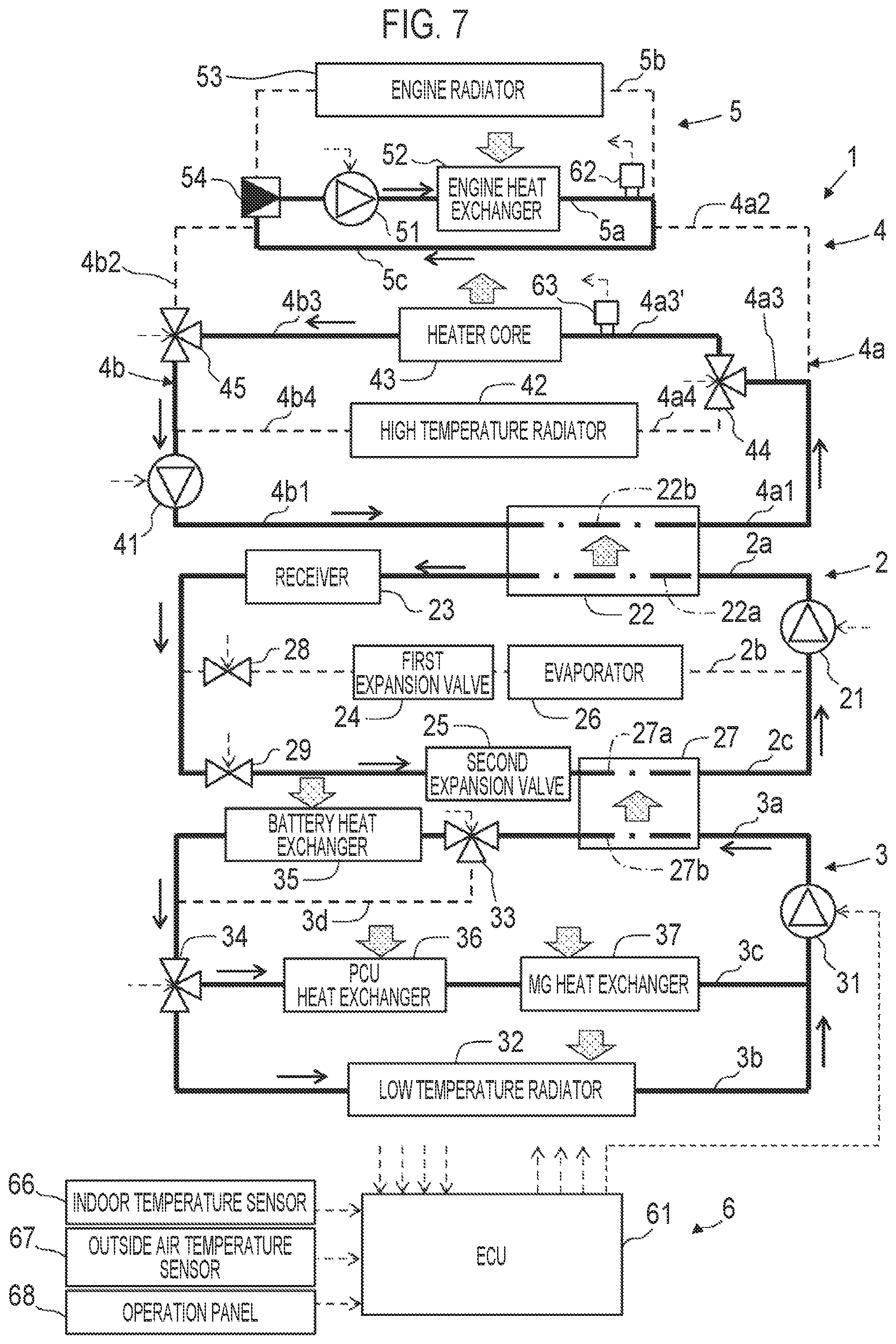 Patent US11780293 Figure 7 – In-vehicle temperature control system