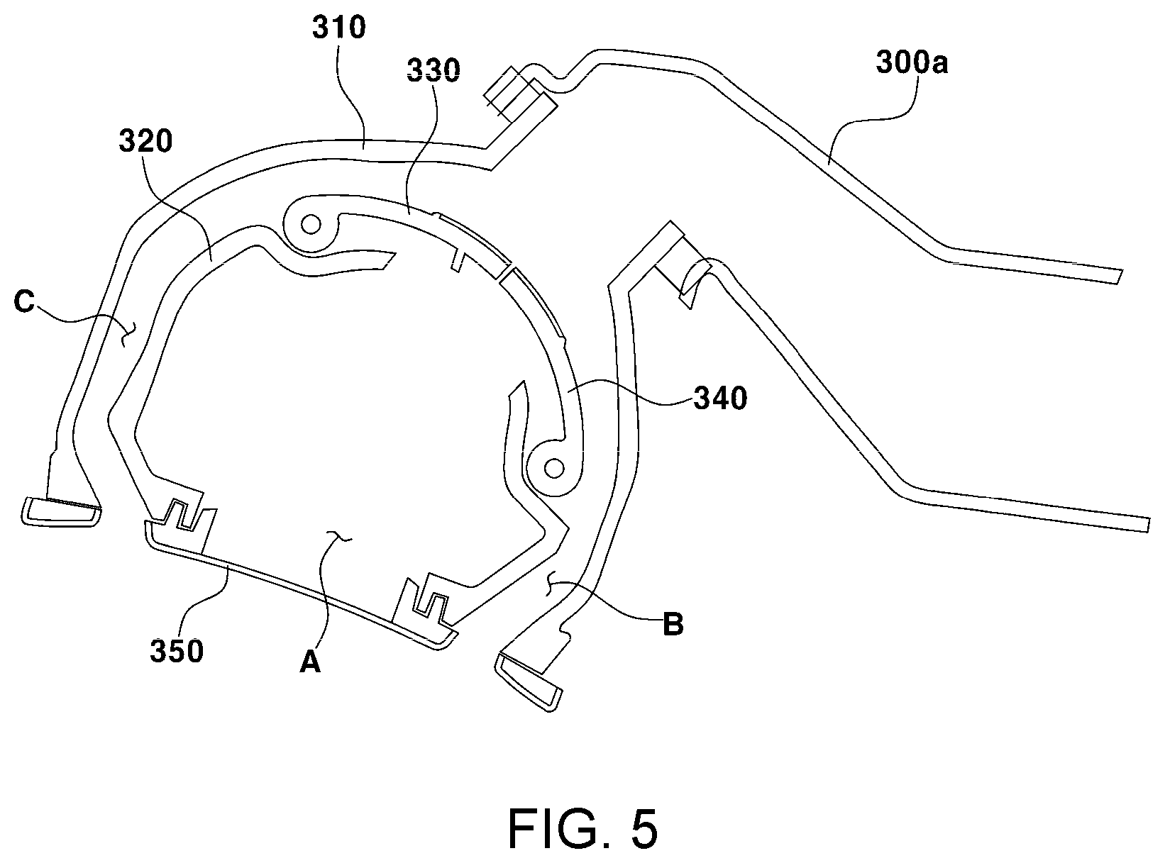 Patent US11780294 Figure 5 – Air conditioning device for vehicle