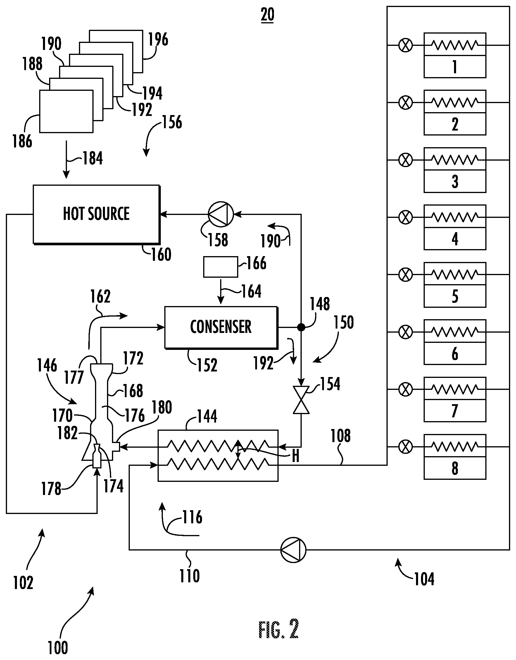 Patent US11780295 Figure 2 – Aircraft multi-zone environmental control systems