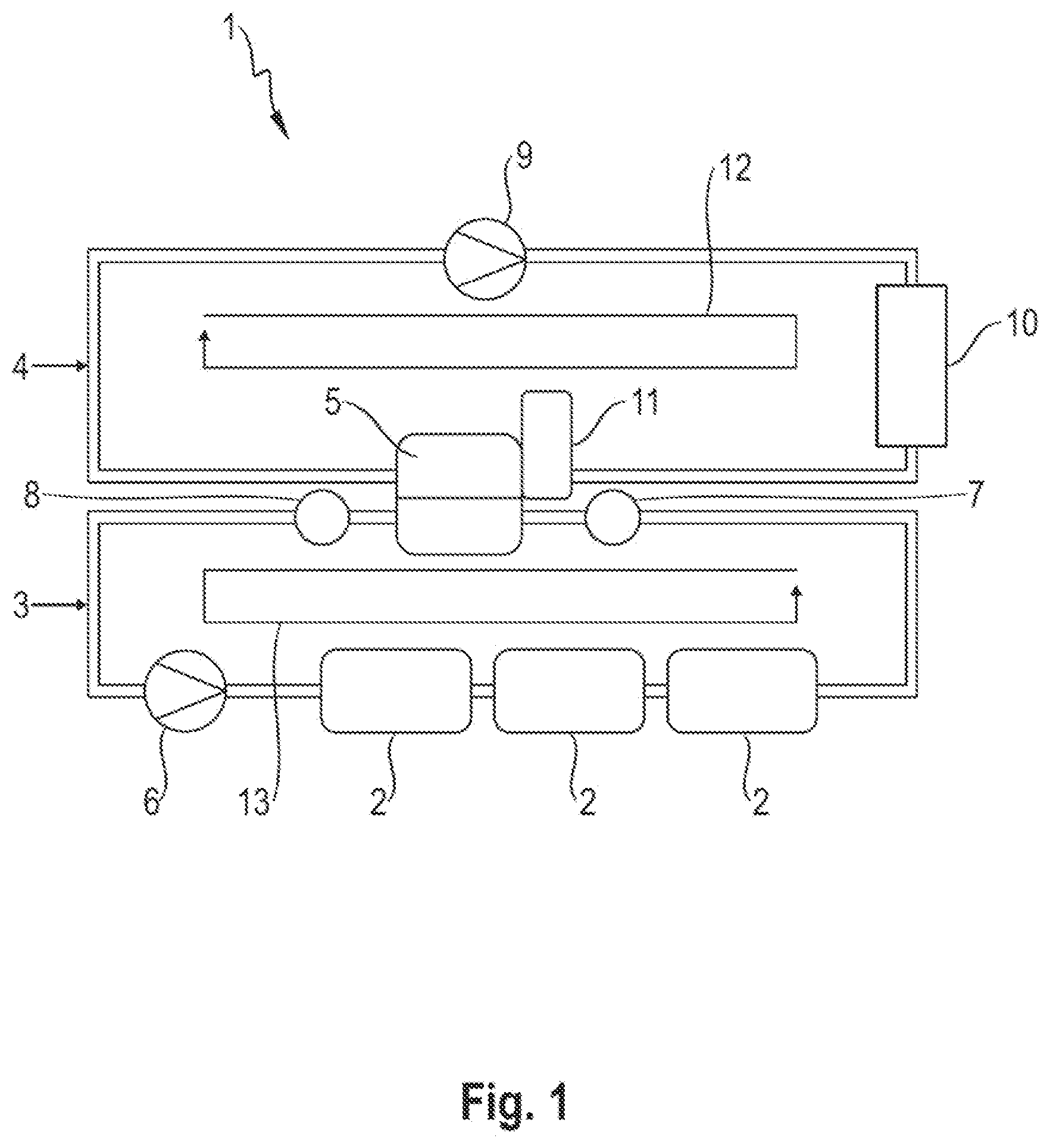 Patent US11780296 — Method for operating a cooling system of a motor vehicle with cooling capacity control — Figure 1
