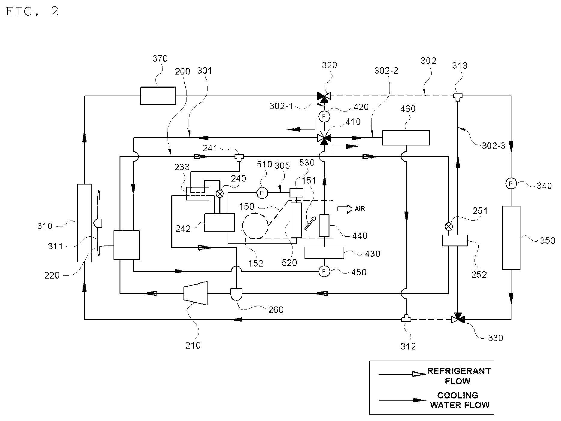 Patent US11780297 Figure 2 – Heat management system