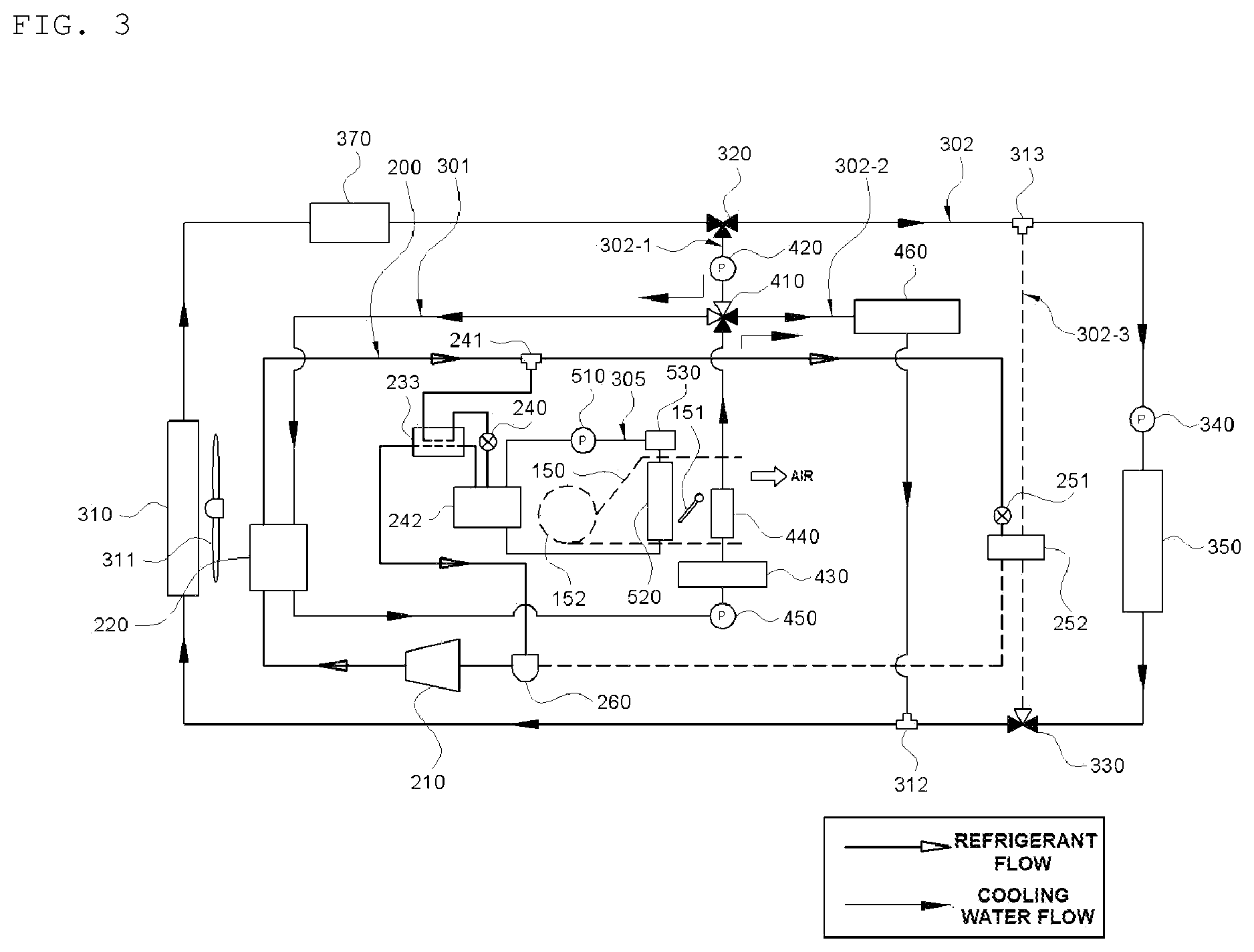Patent US11780297 Figure 3 – Heat management system