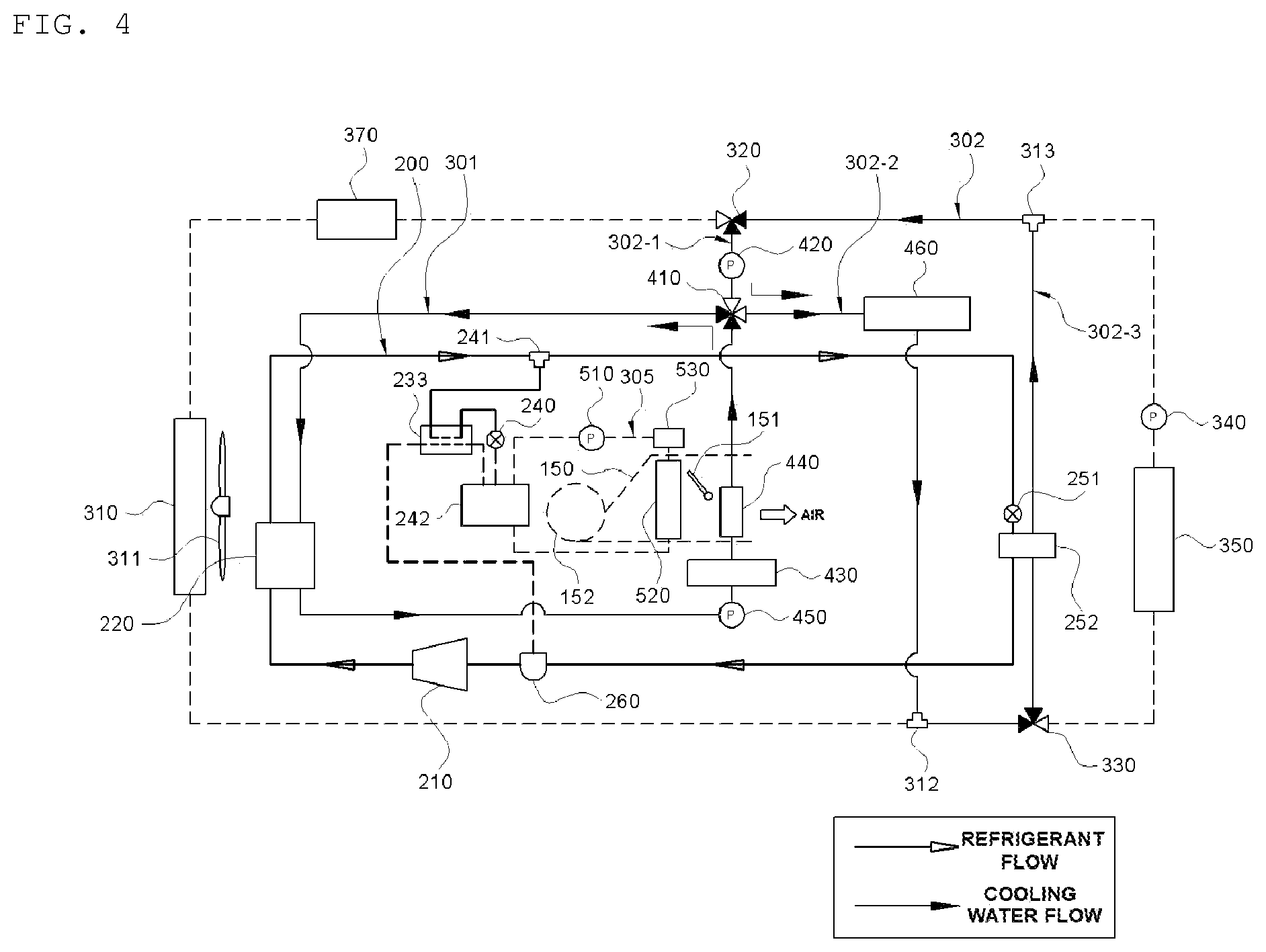 Patent US11780297 Figure 4 – Heat management system