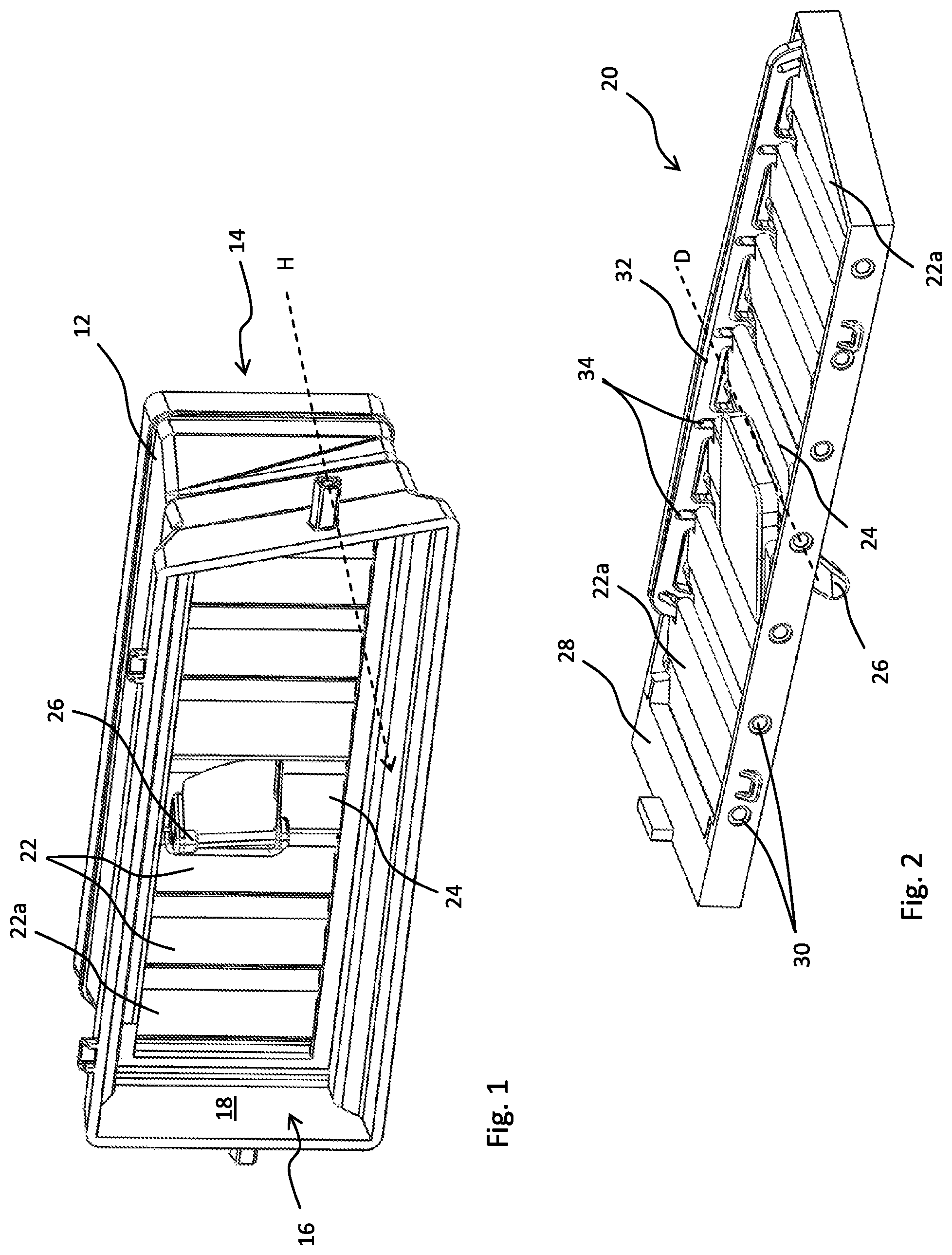 Patent US11780299 Figure 1 – Air vent for a vehicle