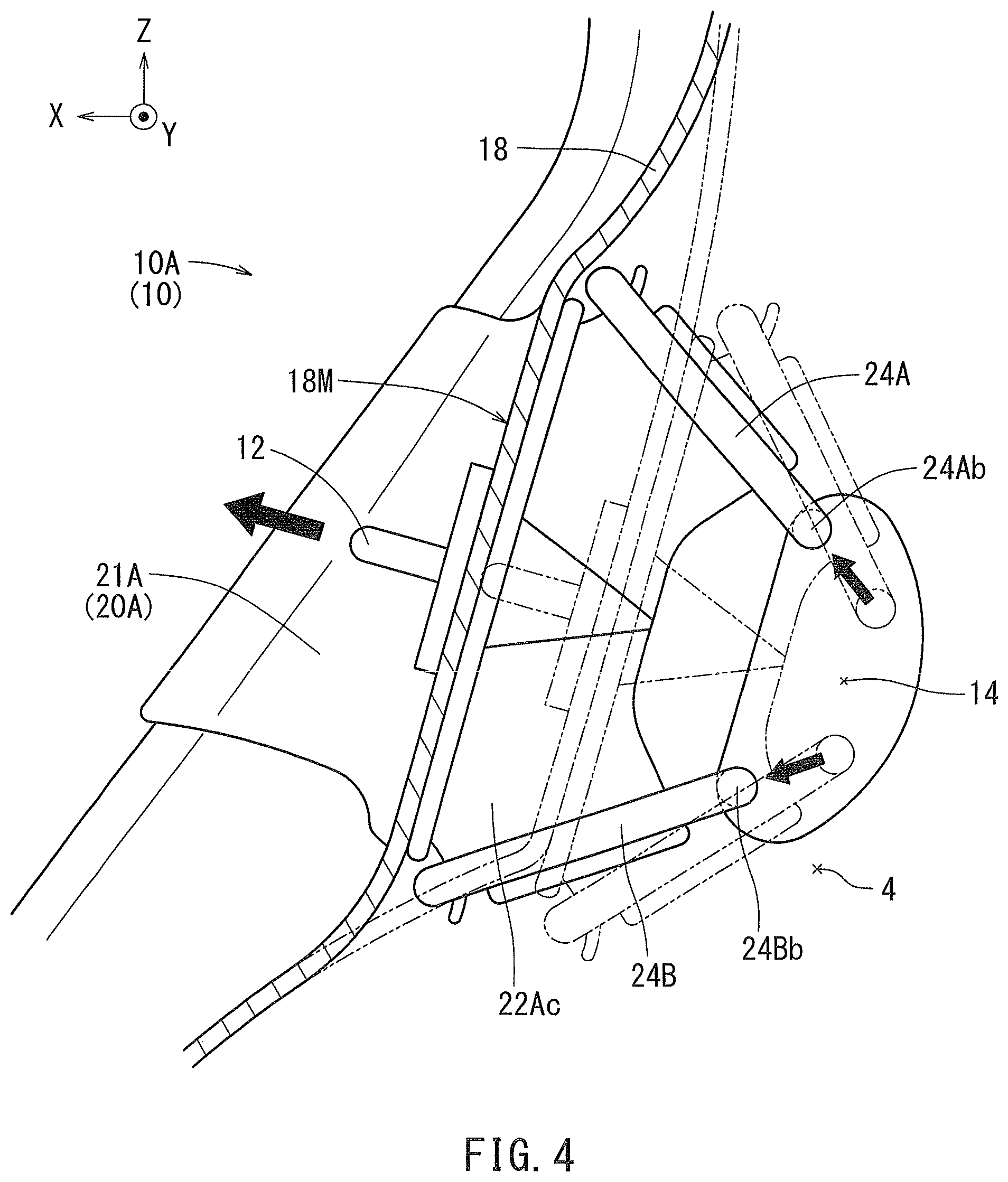 Patent US11780303 Figure 4 – Striker mounting structure