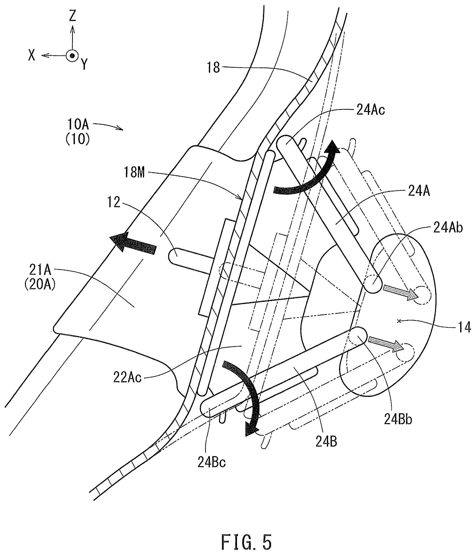 Patent US11780303 Figure 5 – Striker mounting structure