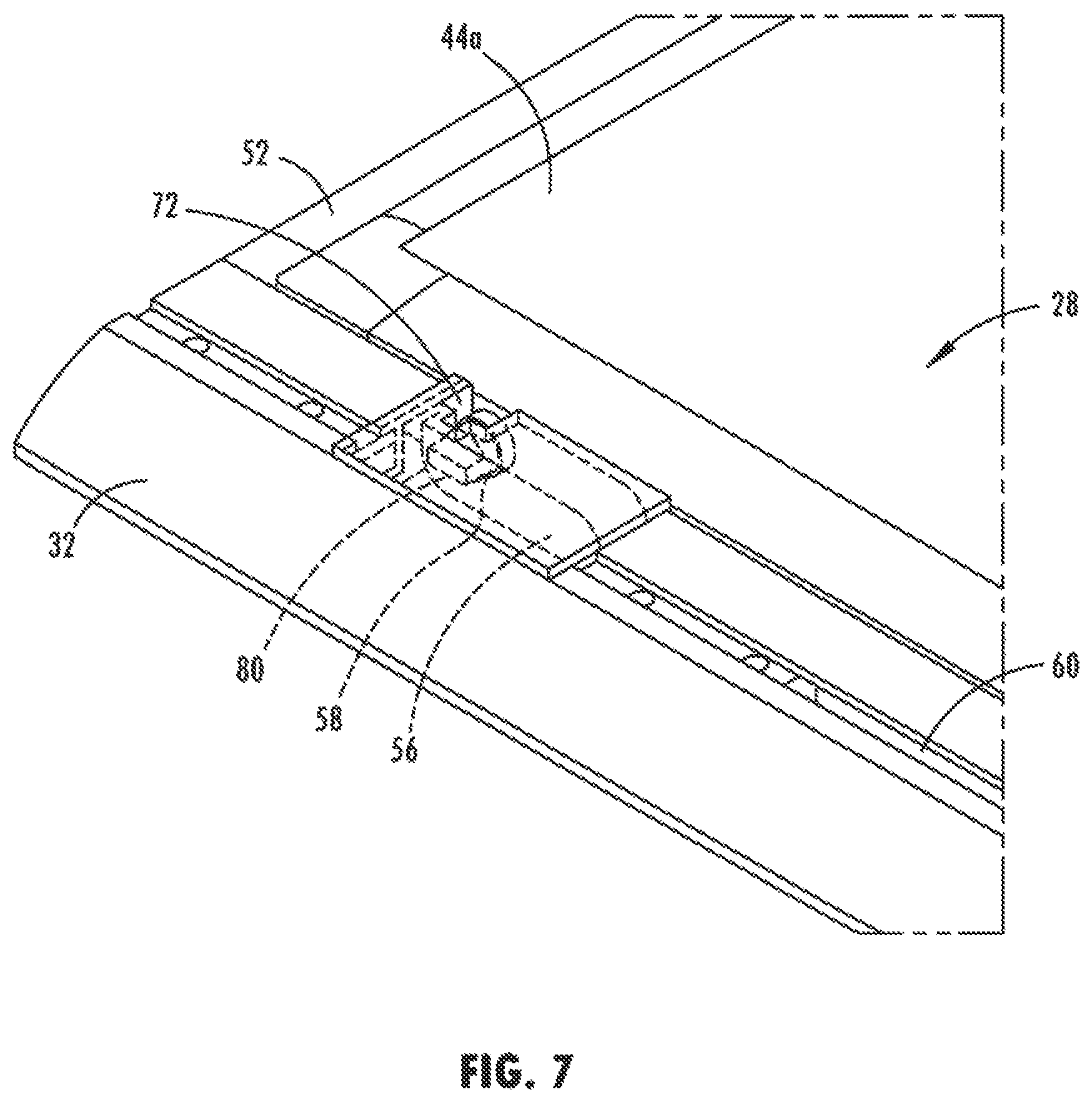 Patent US11780305 Figure 6 – Tonneau system for use with a pickup truck