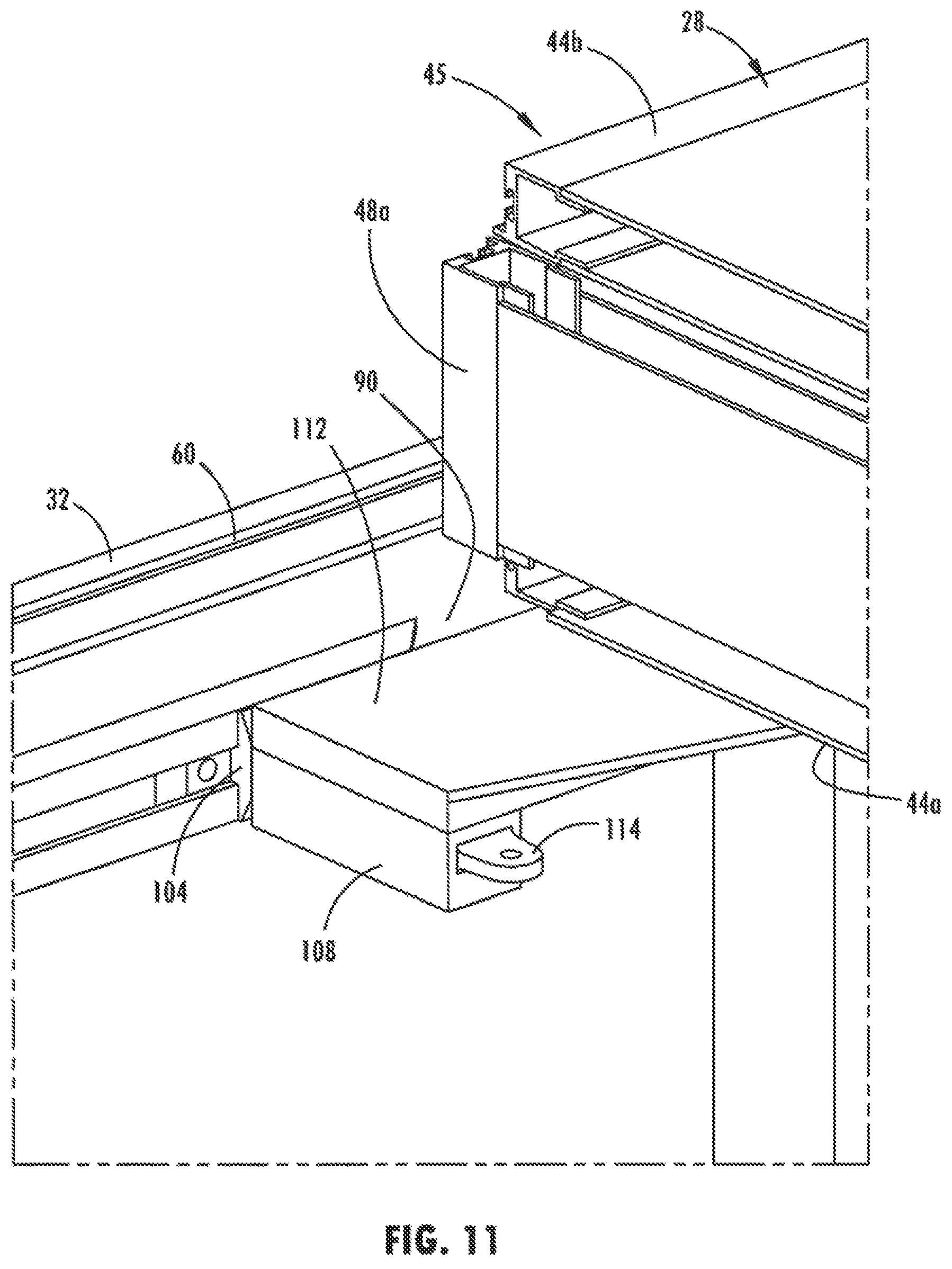 Patent US11780305 Figure 9 – Tonneau system for use with a pickup truck