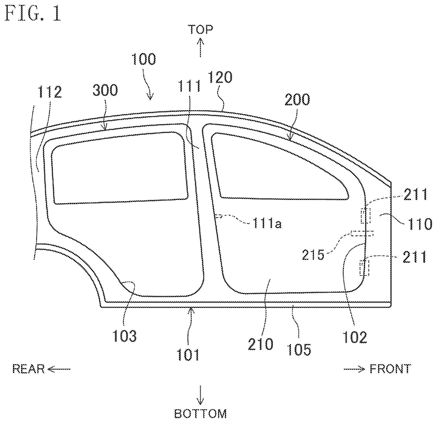 Patent US11780307 Figure 1 – Sealing member for vehicle door