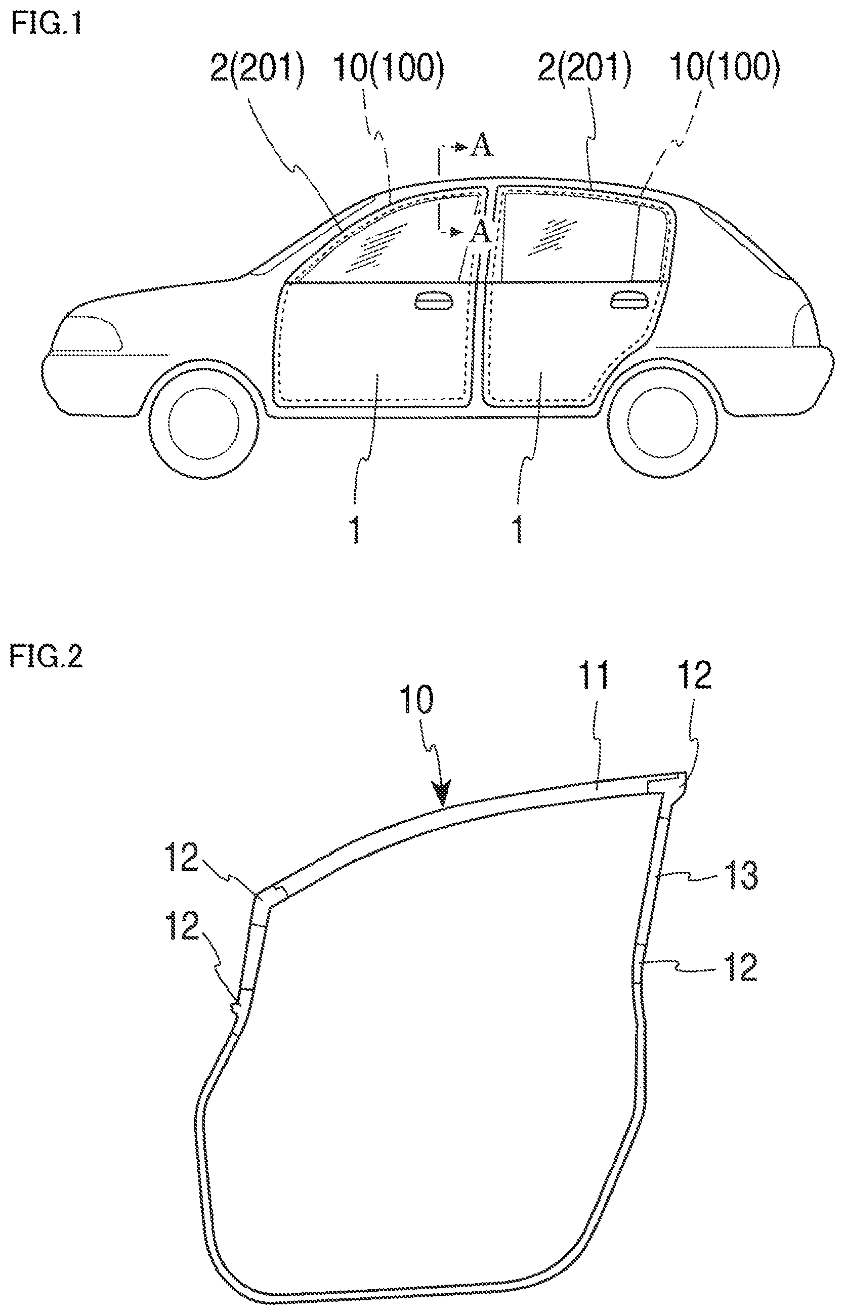 Patent US11780309 Figure 1 – Door weather strip