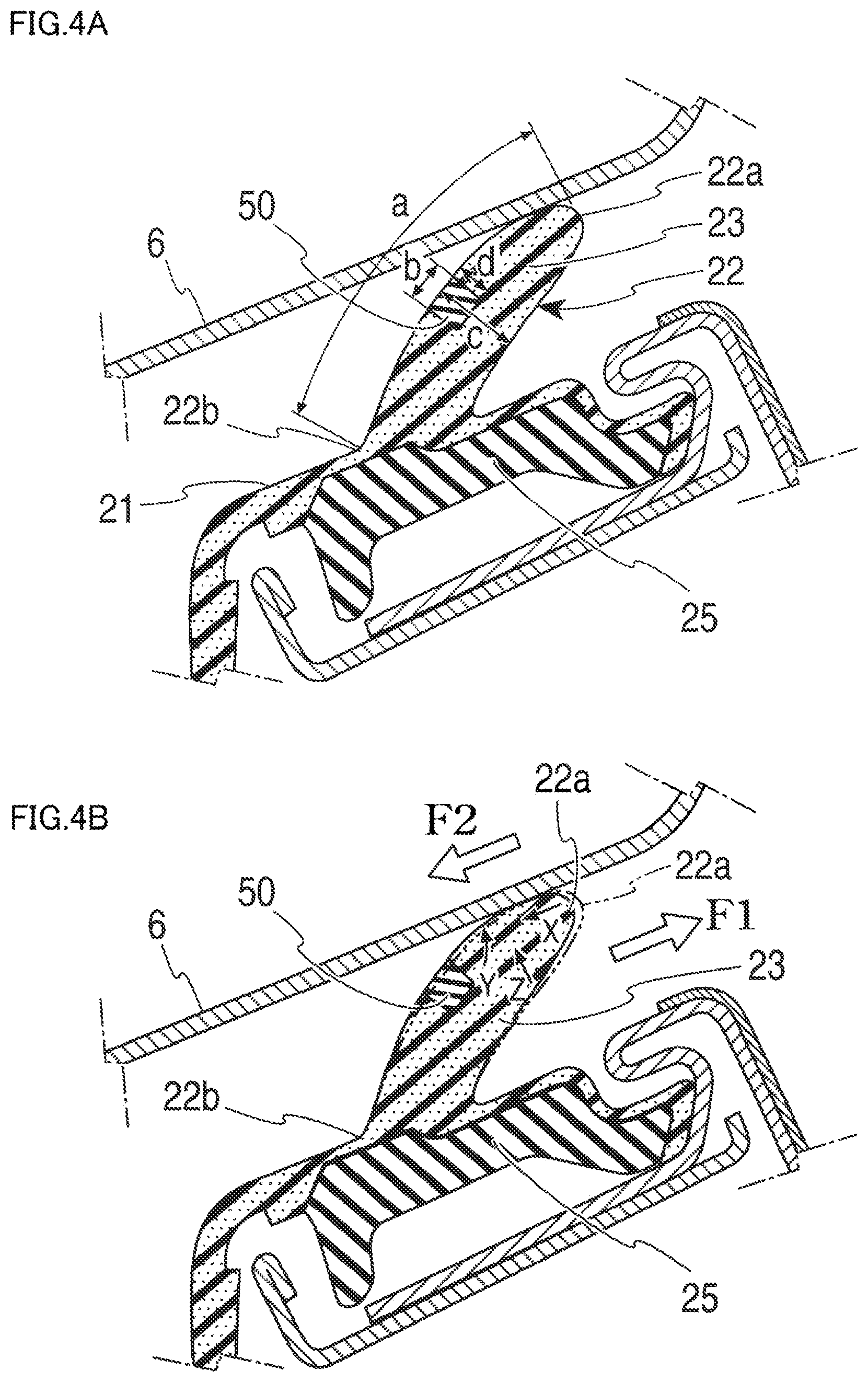 Patent US11780309 Figure 3 – Door weather strip