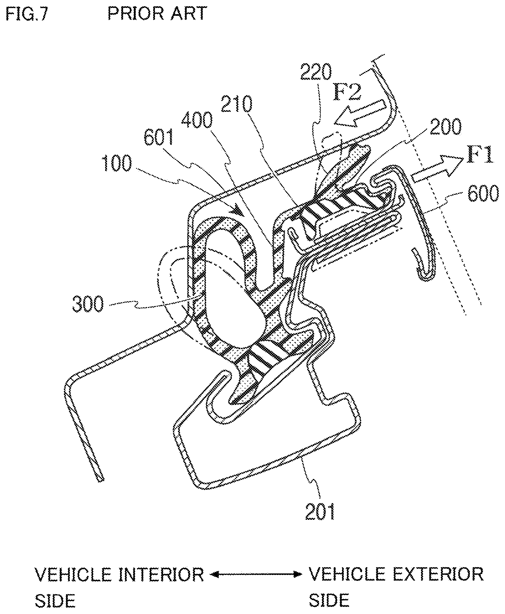 Patent US11780309 Figure 6 – Door weather strip
