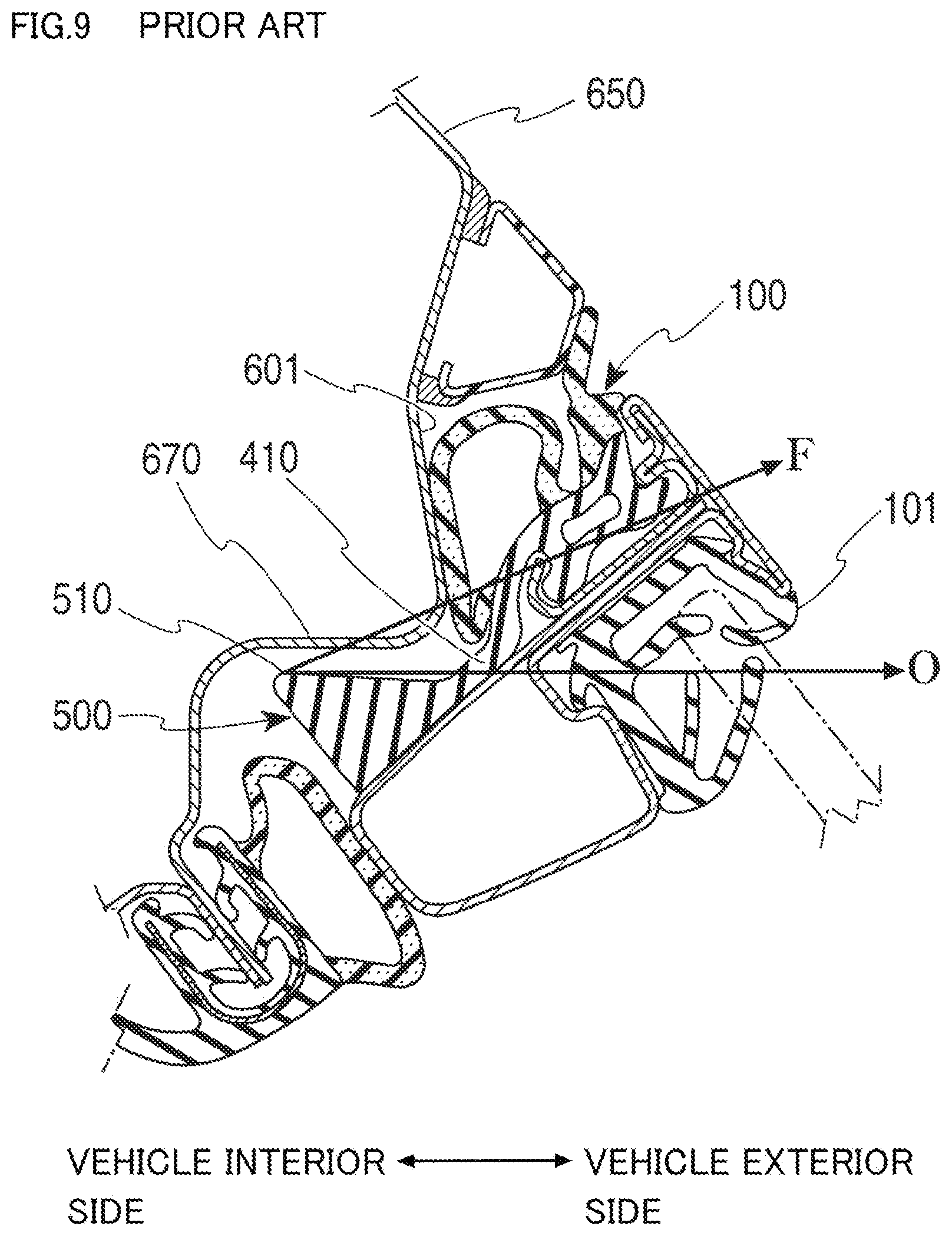 Patent US11780309 Figure 8 – Door weather strip