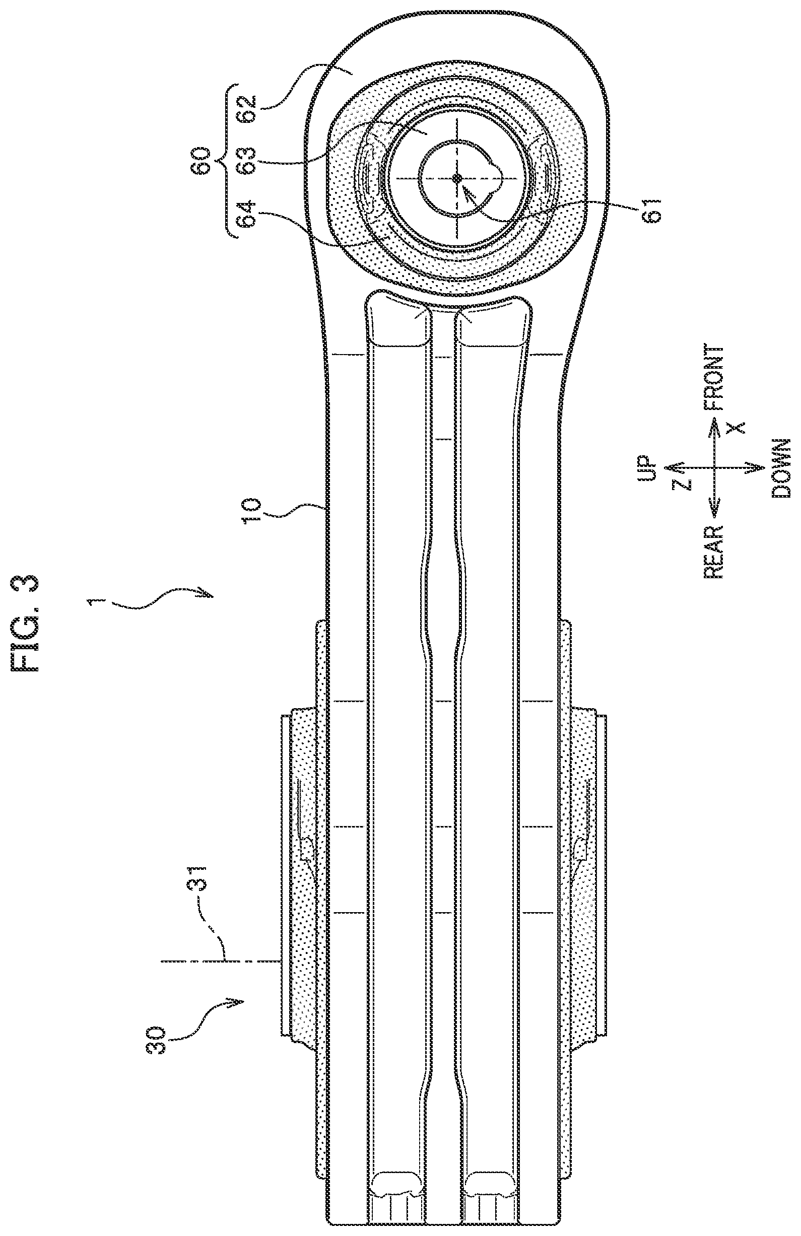 Patent US11780311 Figure 3 – Torque rod