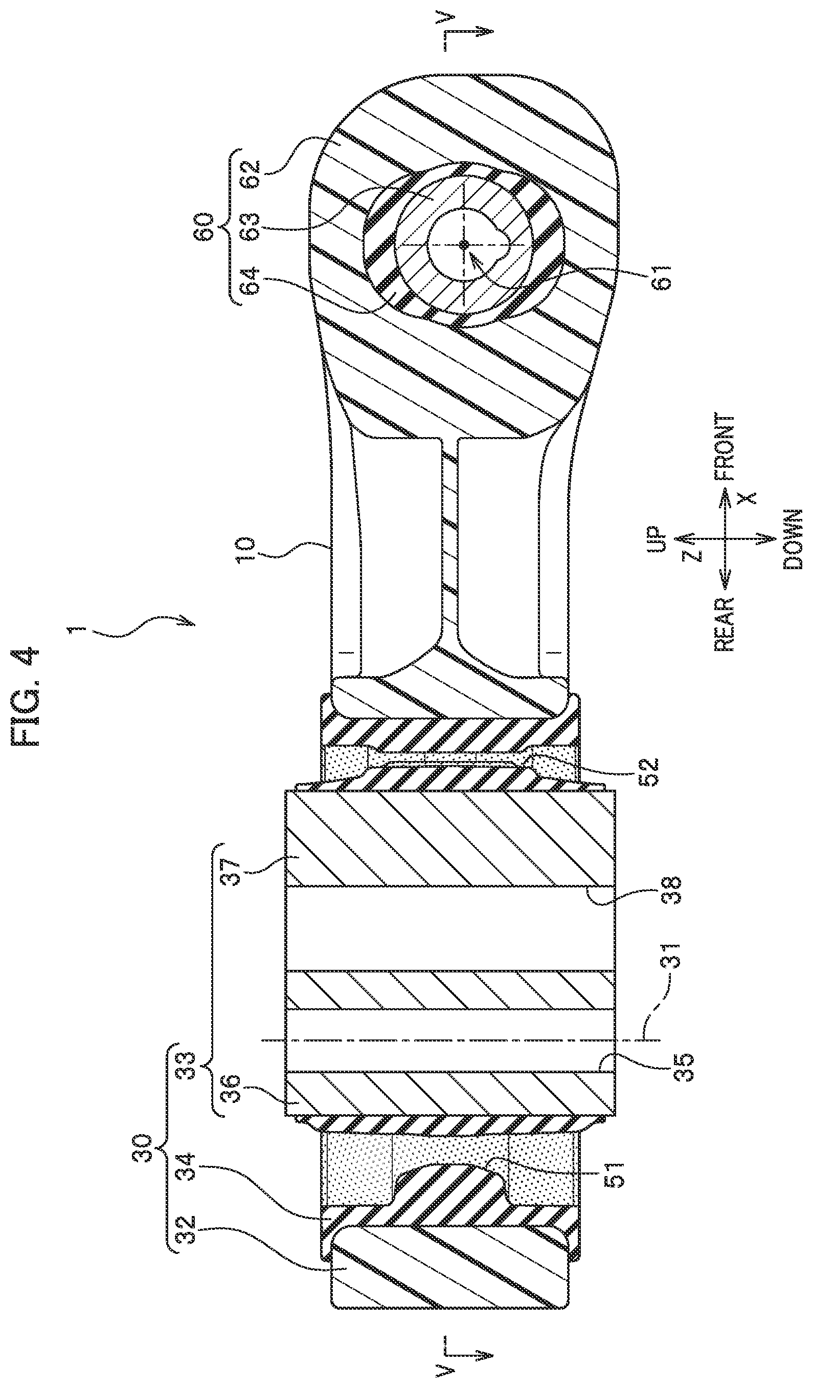 Patent US11780311 Figure 4 – Torque rod