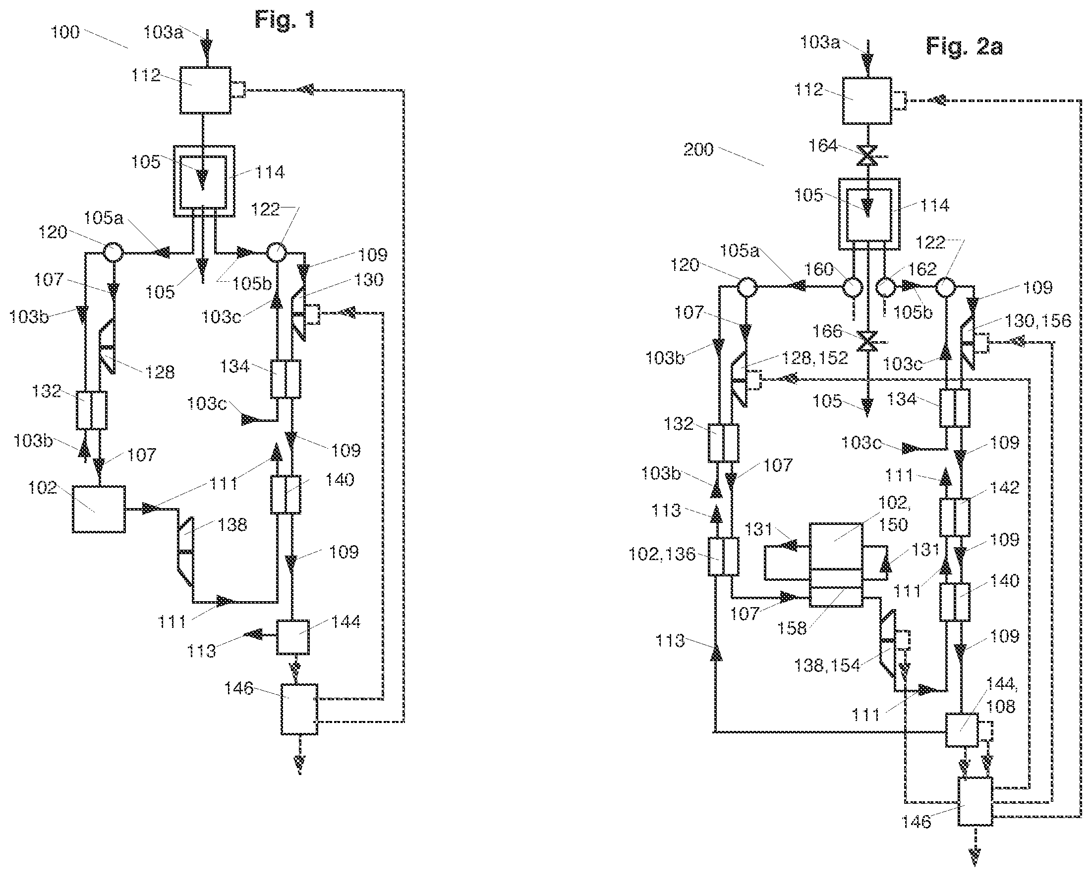 Patent US11780312 — Exhaust gas heat recovery from cryo-compression engines with cogeneration of cryo-working fluid — Figure 1