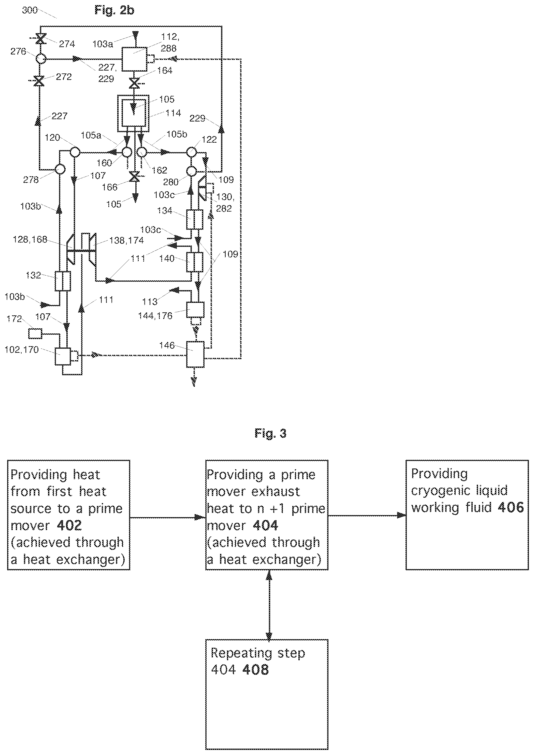 Patent US11780312 Figure 2 – Exhaust gas heat recovery from cryo-compression engines with cogeneration of cryo-working fluid
