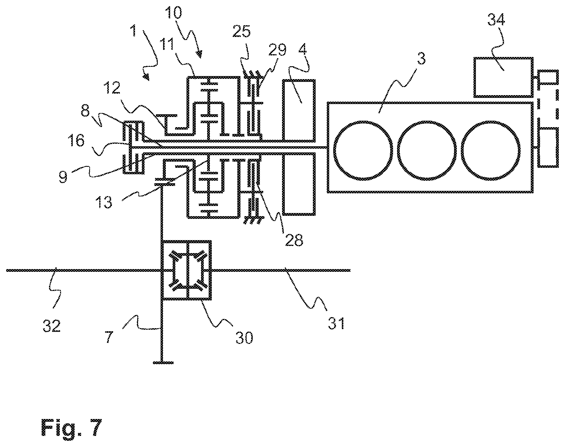 Patent US11780315 Figure 5 – Transmission assembly for a hybrid vehicle
