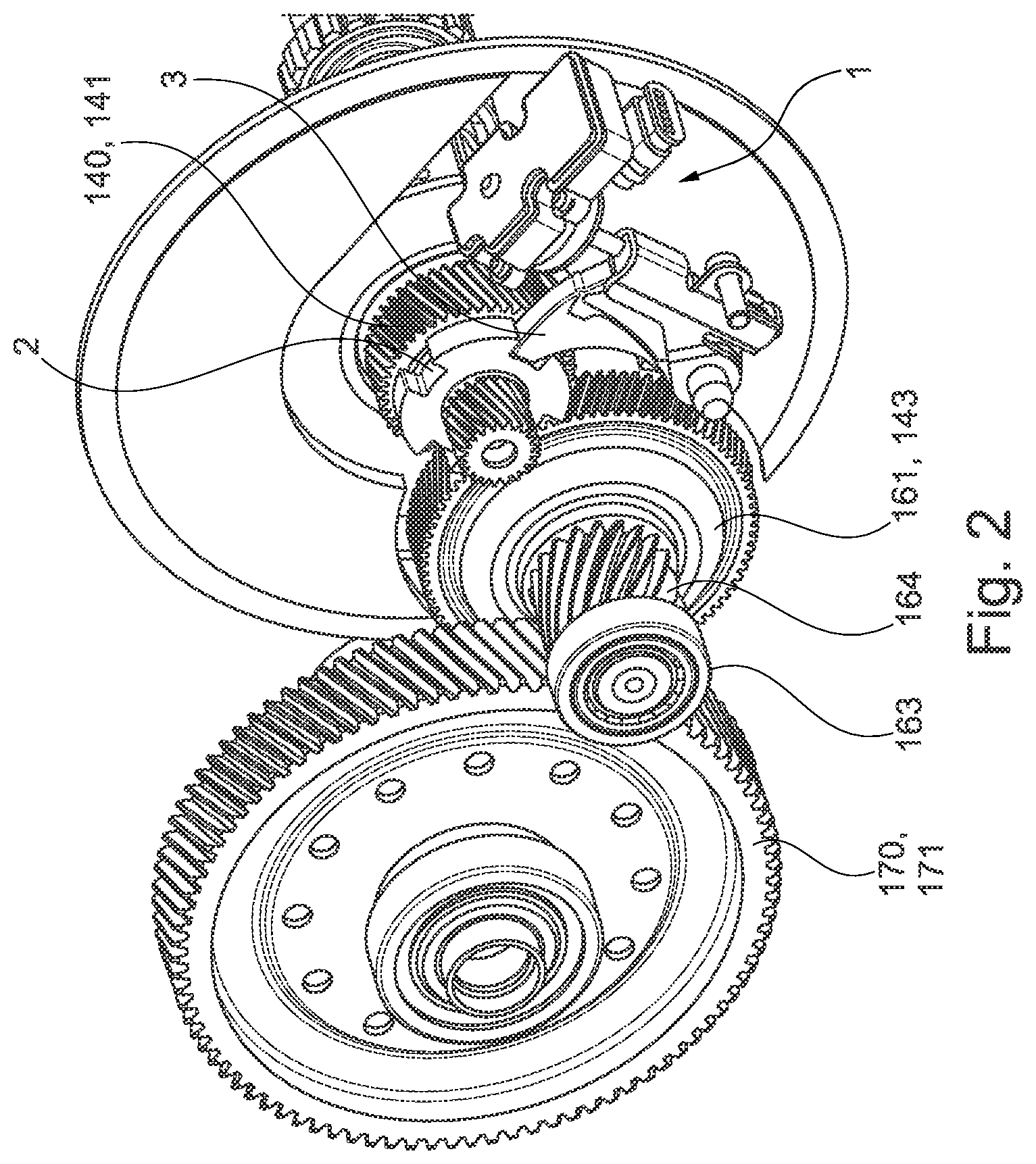 Patent US11780317 Figure 2 – Drive unit drive assembly and hybrid motor vehicle