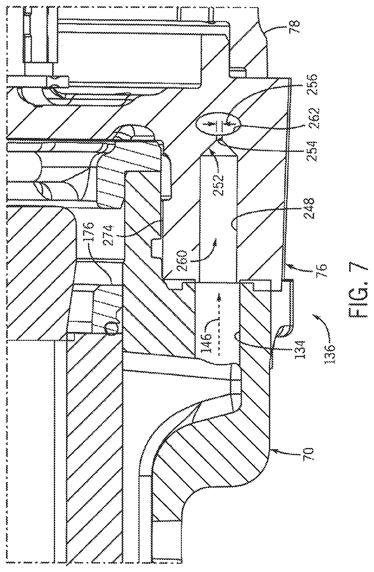 Patent US11780319 Figure 7 – Work vehicle electric drive assembly cooling arrangement