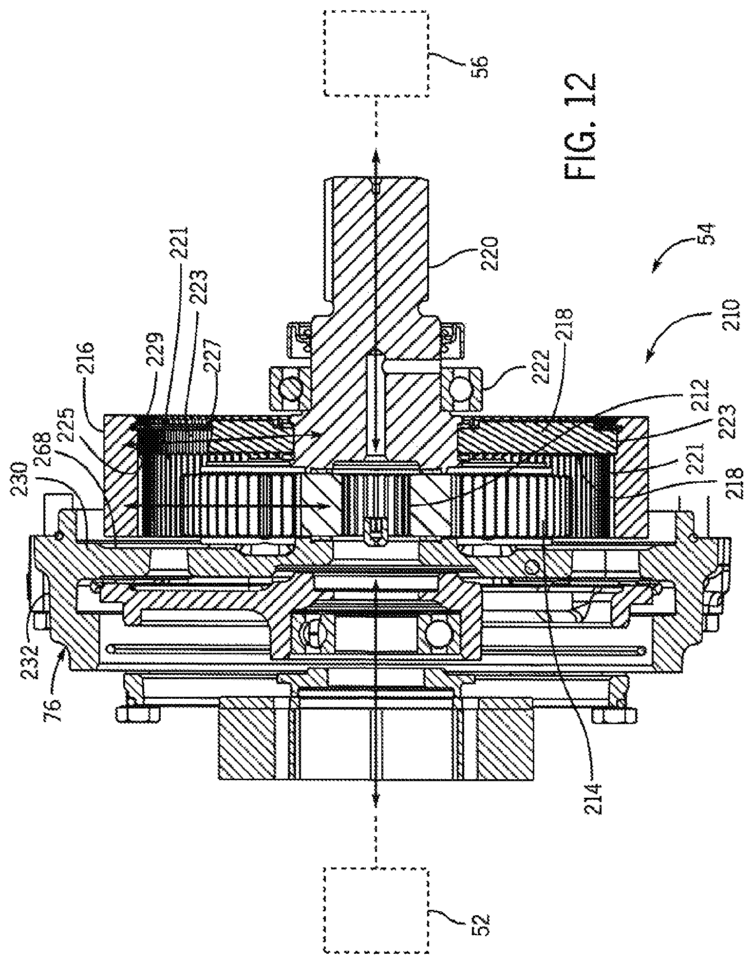 Patent US11780319 Figure 12 – Work vehicle electric drive assembly cooling arrangement