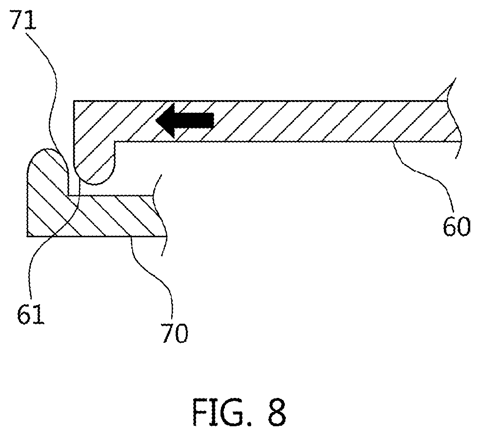 Patent US11780325 Figure 8 – Fuel cap for vehicle having locking structure generating sound interval