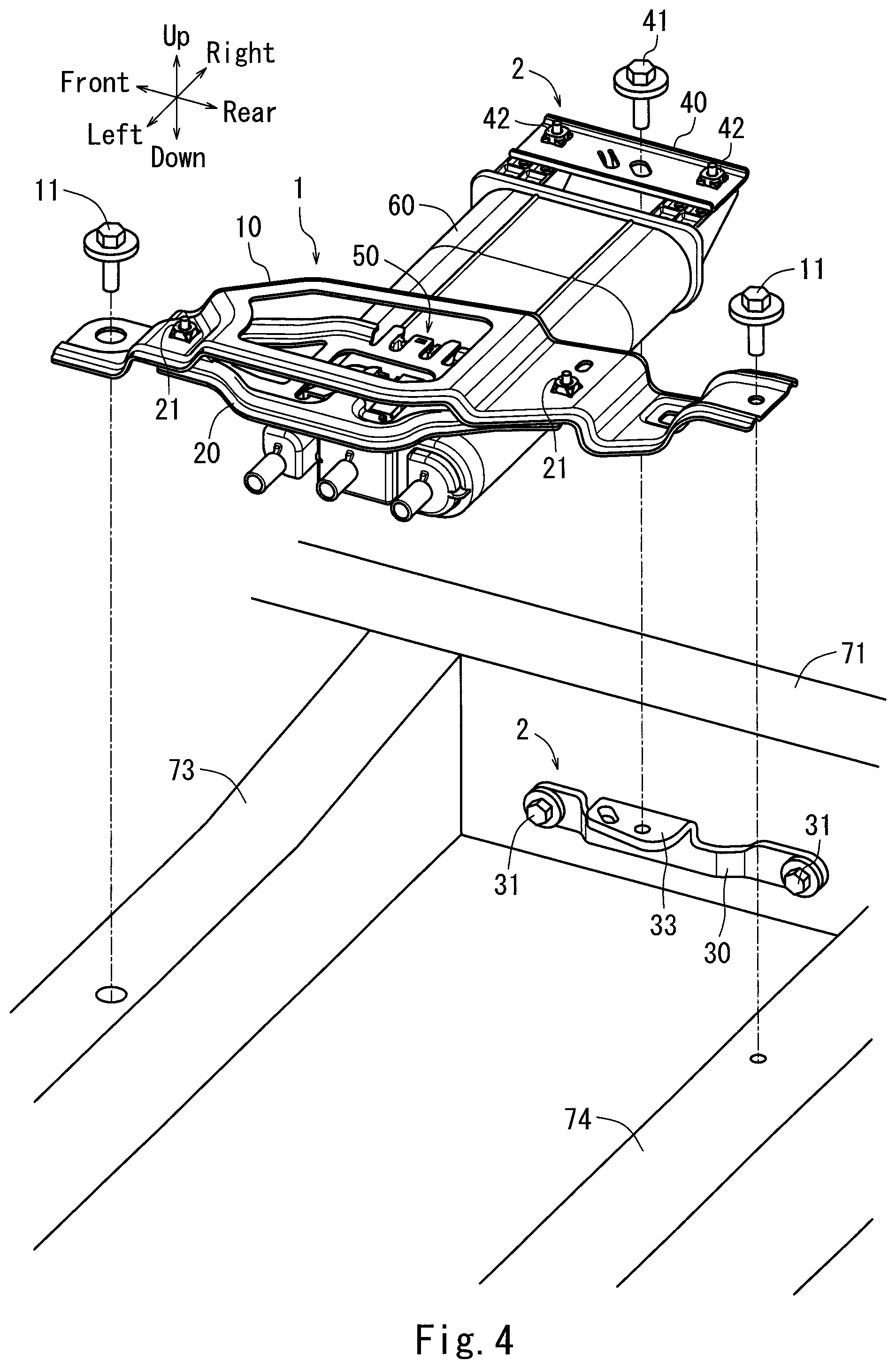 Patent US11780327 Figure 4 – Canister mounting structure