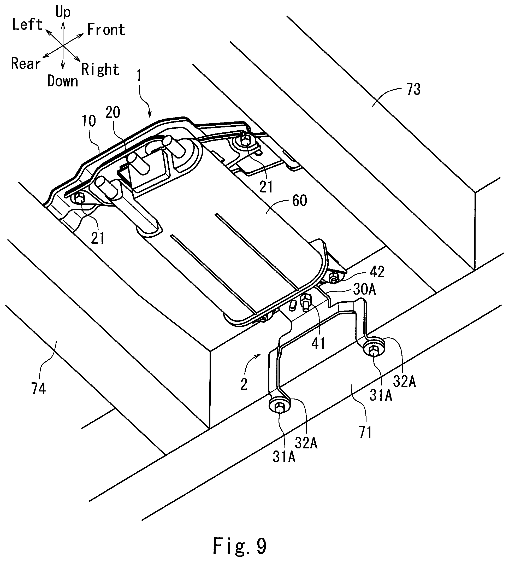 Patent US11780327 Figure 8 – Canister mounting structure