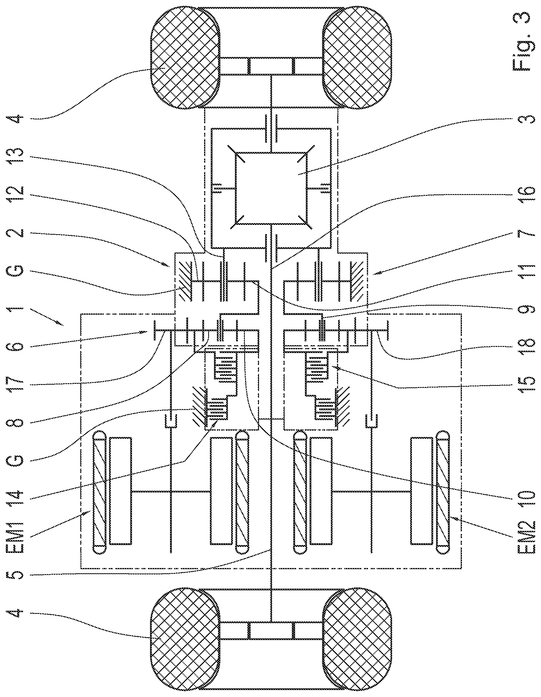 Patent US11780328 Figure 3 – Drive device for an electrically driven axle of a motor vehicle