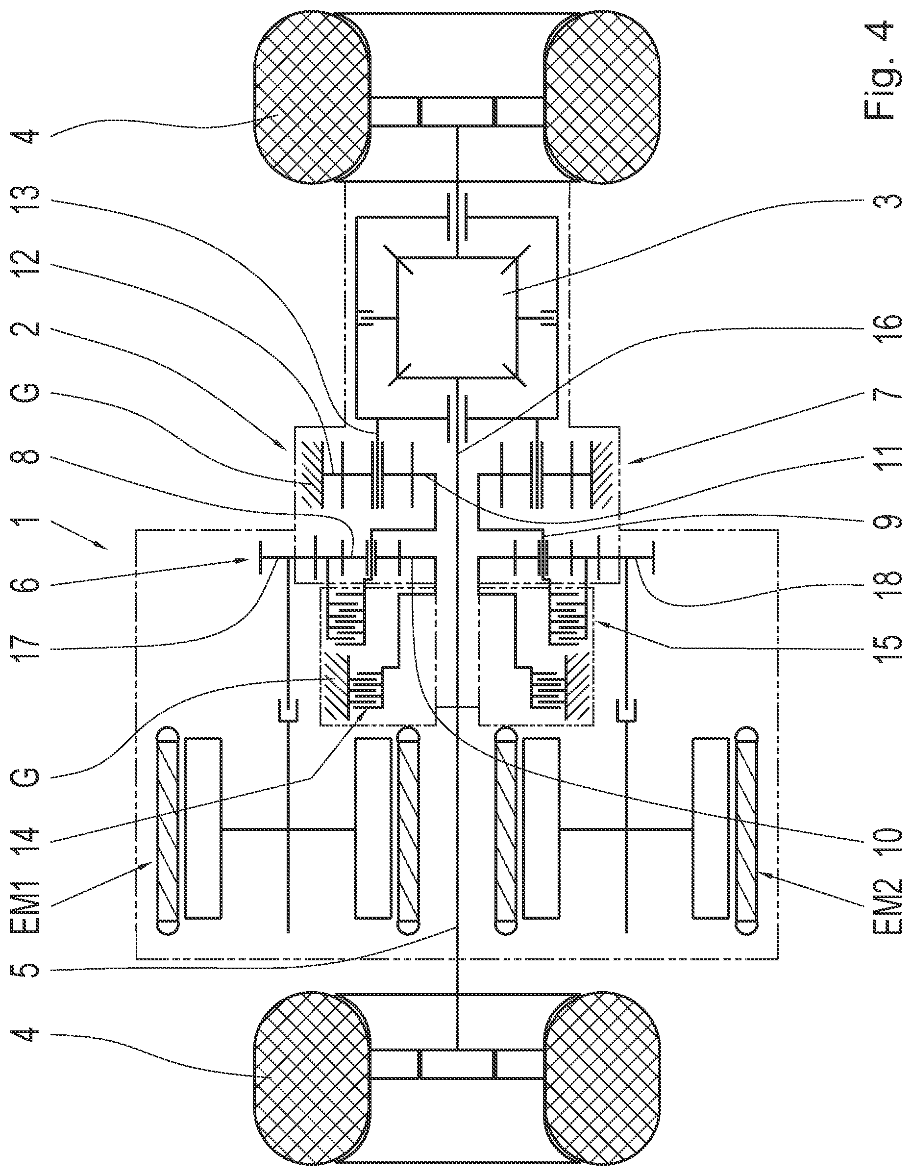 Patent US11780328 Figure 4 – Drive device for an electrically driven axle of a motor vehicle