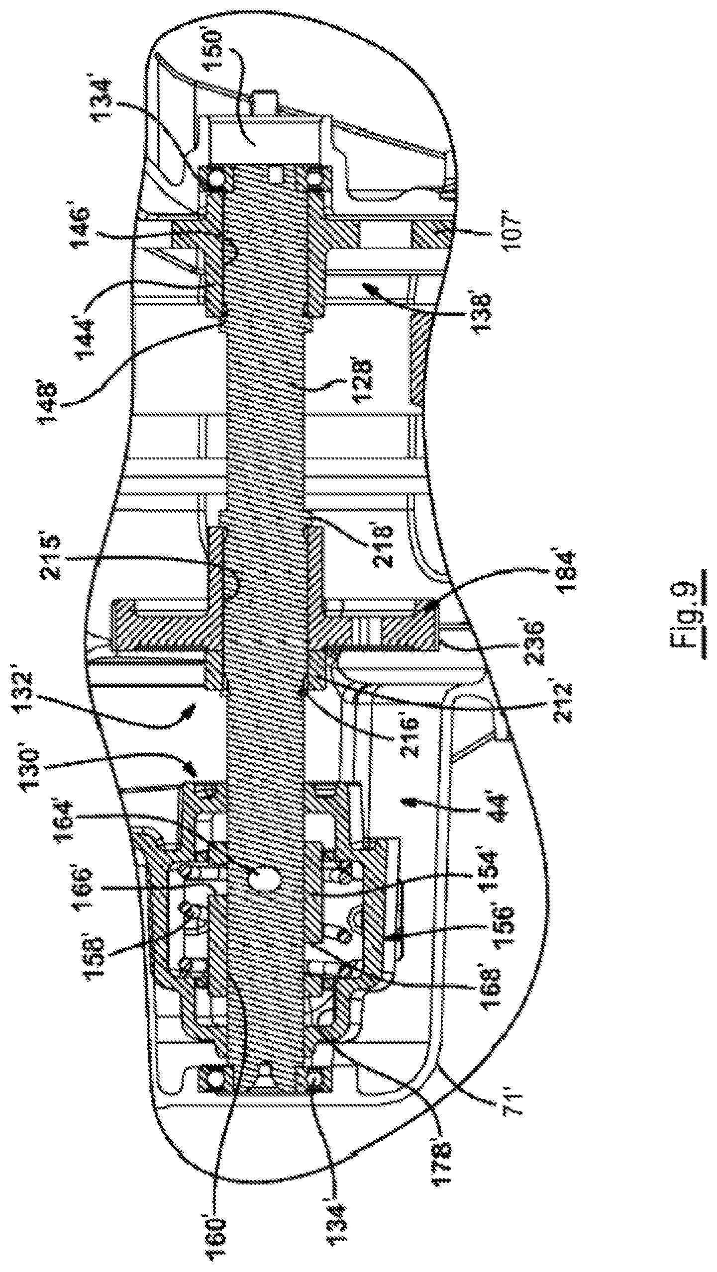 Patent US11780329 Figure 8 – Power transfer assembly with self-locking worm and spur gears
