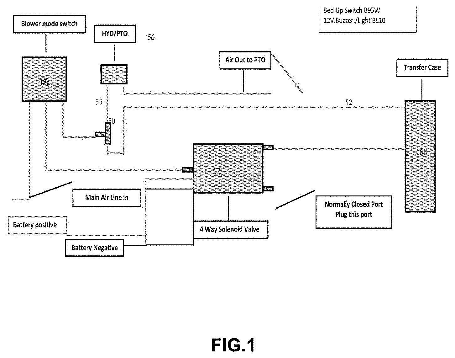 Patent US11780330 Figure 1 – Truck load alarm safety system with drive interlock