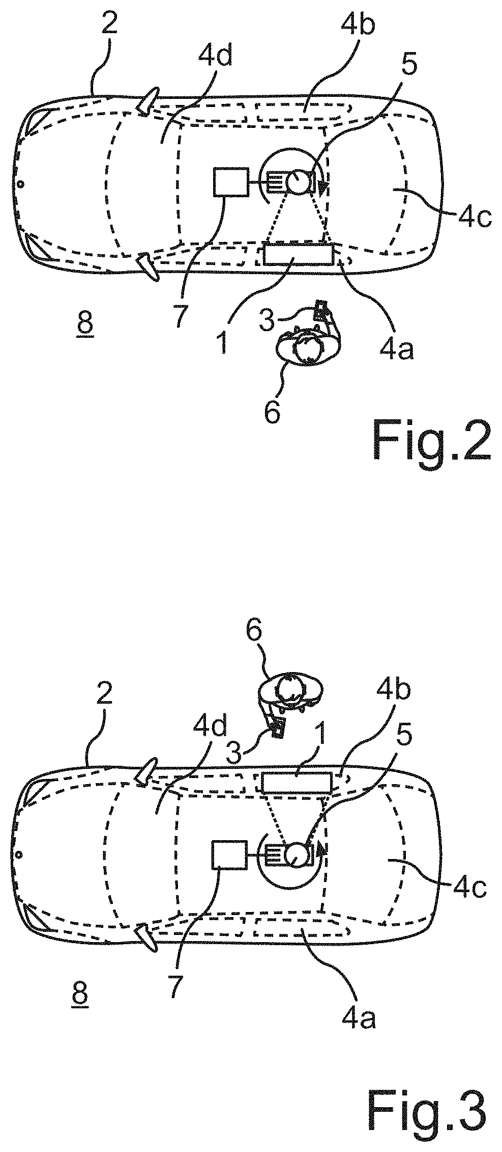 Patent US11780331 Figure 2 – Methods and systems for displaying visual content on a motor vehicle and method for providing a motor vehicle