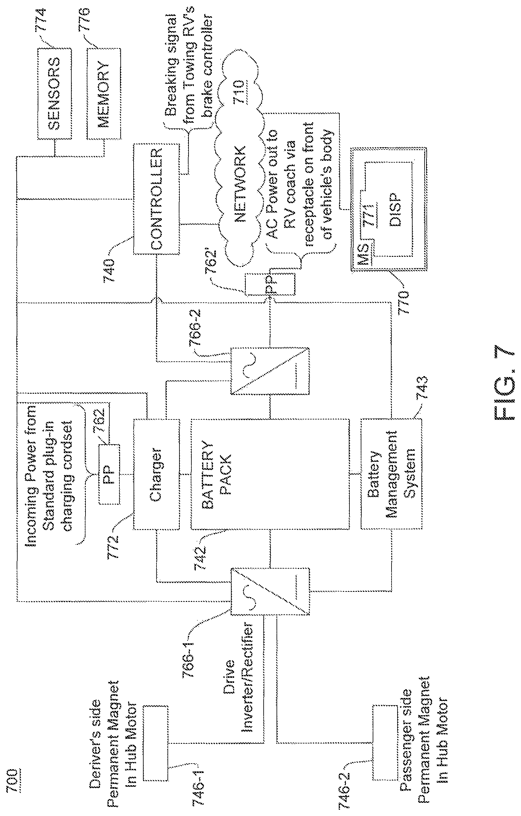Patent US11780335 Figure 5 – Power generation system for physically-coupled vehciles and method of operation thereof