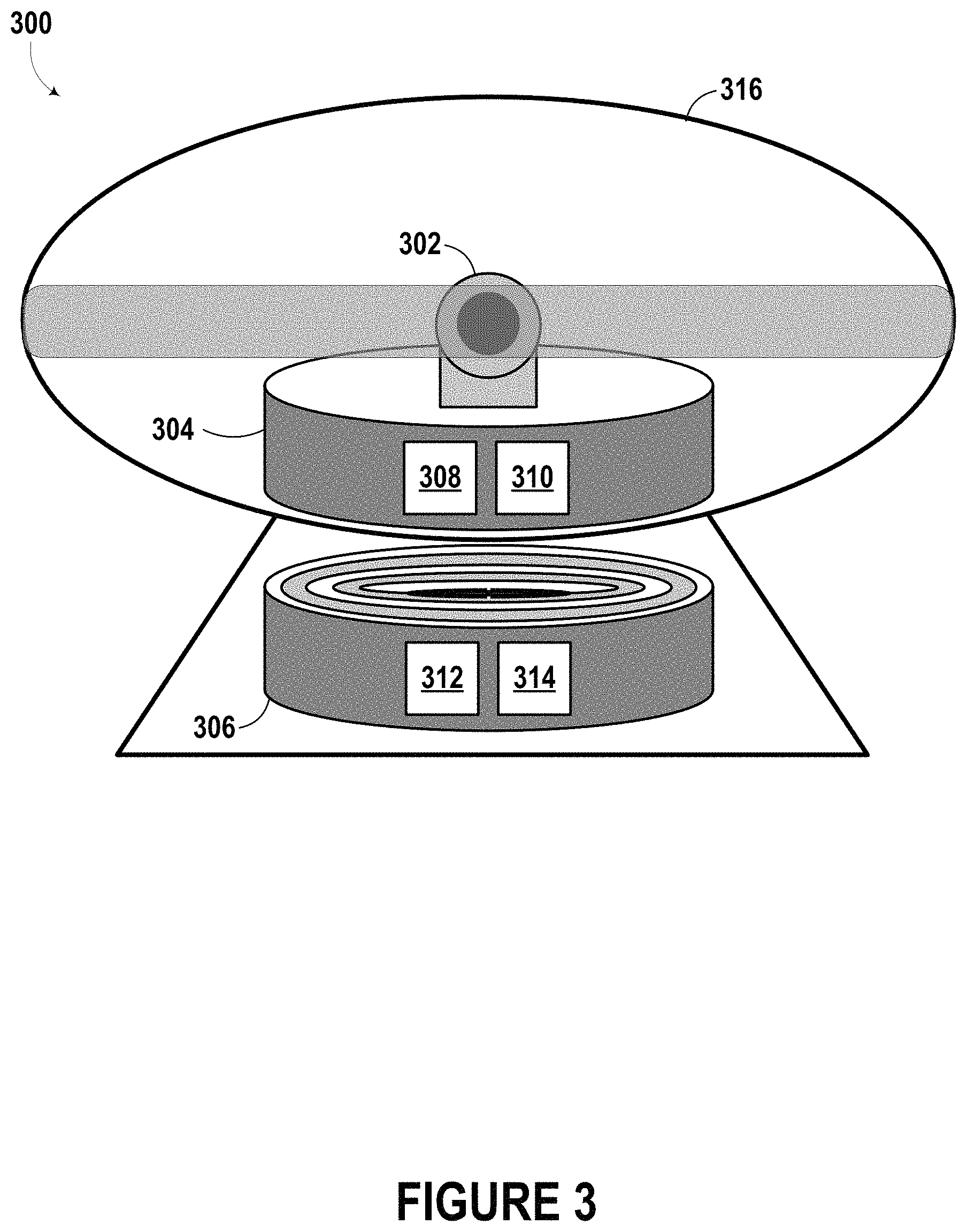 Patent US11780339 Figure 3 – Contactless electrical coupling for a rotatable LIDAR device