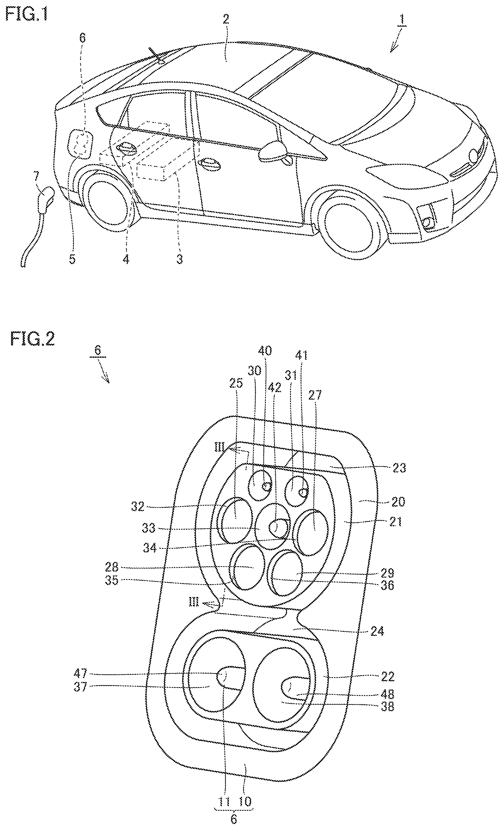 Patent US11780341 Figure 1 – Charging inlet
