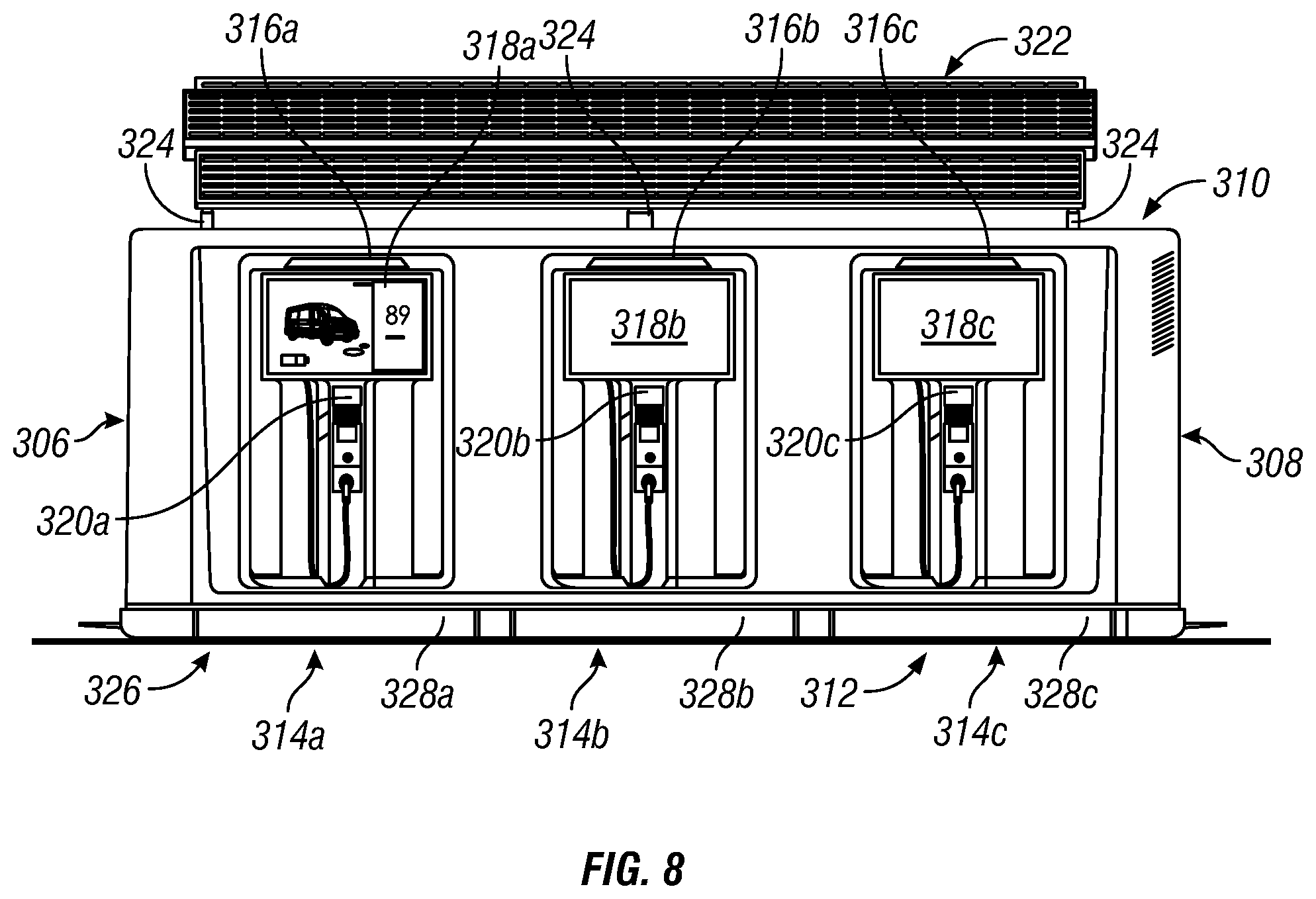 Patent US11780343 Figure 6 – Mobile EV charging station