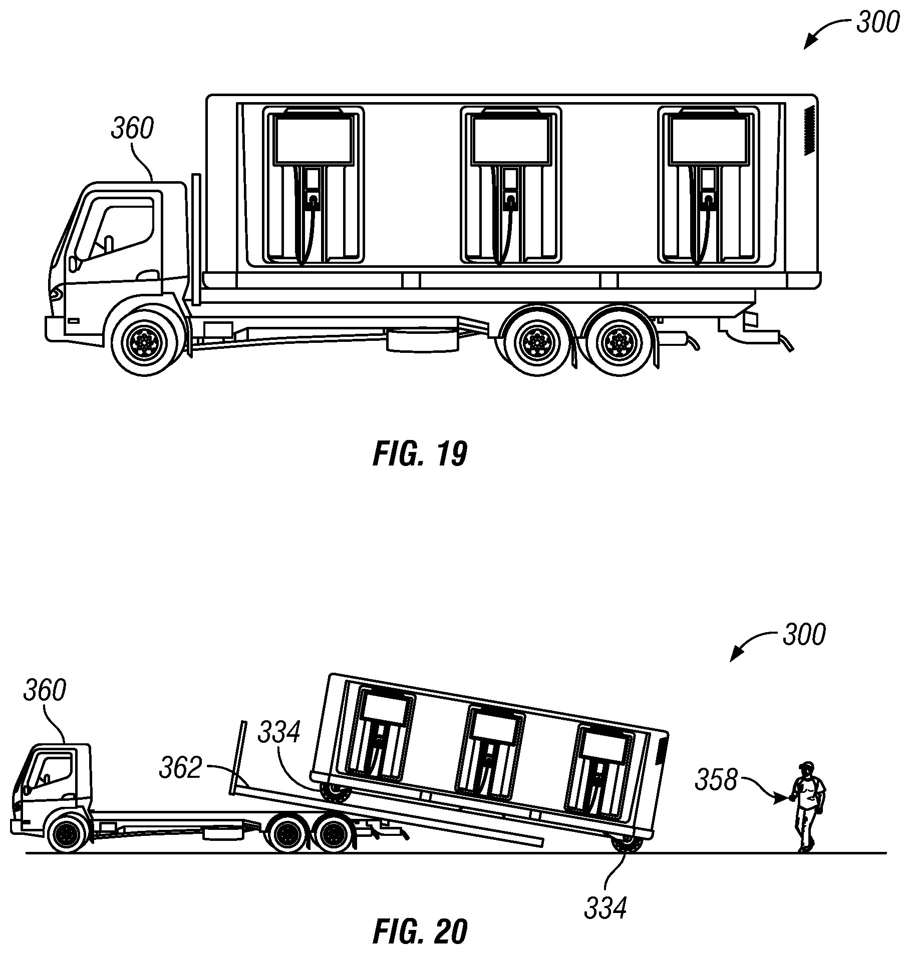 Patent US11780343 Figure 14 – Mobile EV charging station