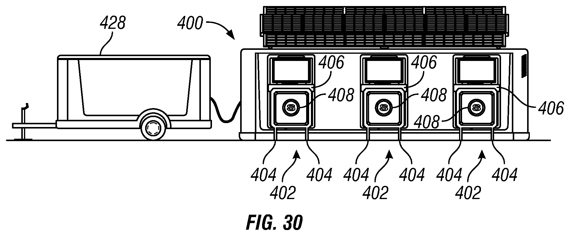 Patent US11780343 Figure 20 – Mobile EV charging station