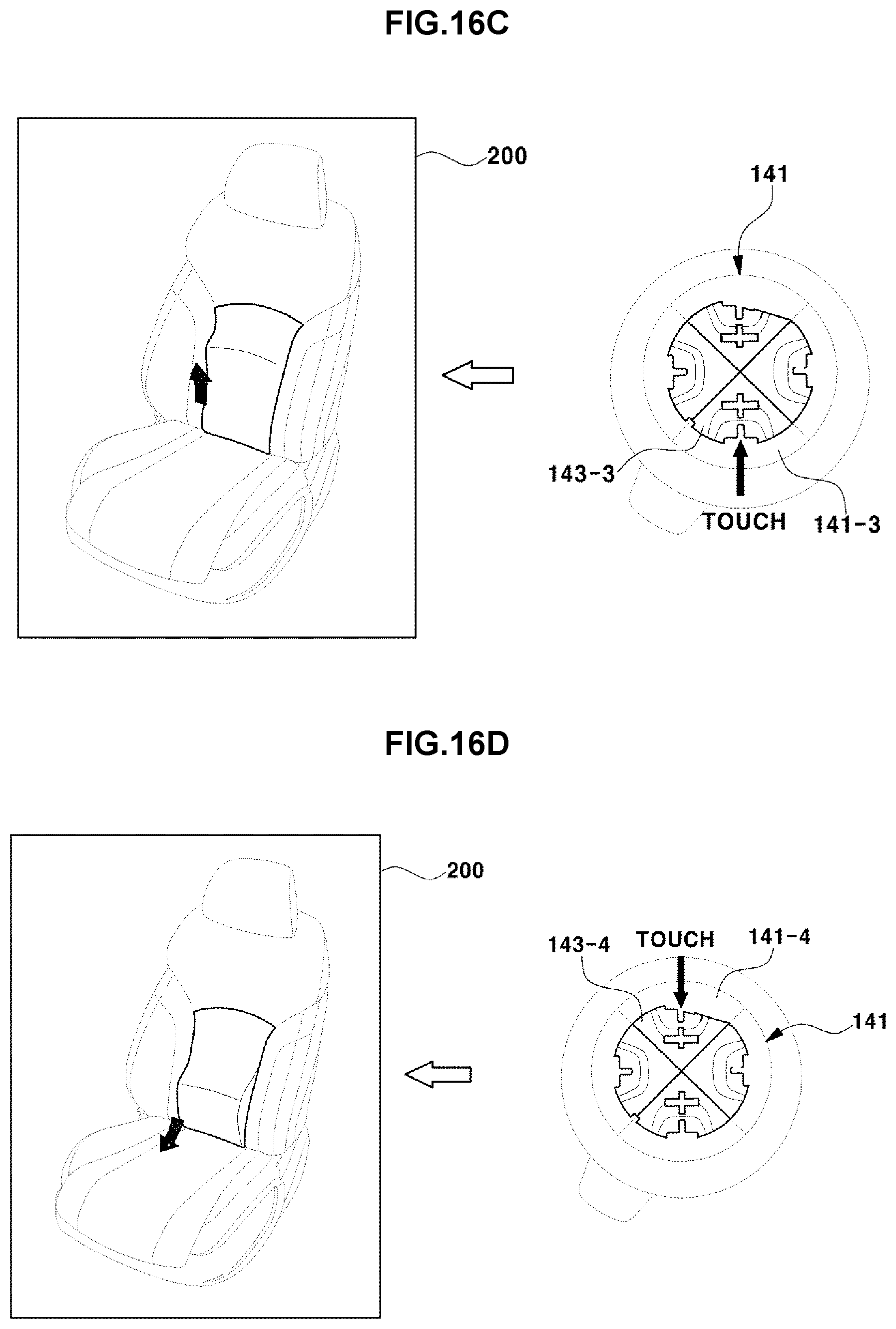 Patent US11780351 Figure 19 – Device having sliding switch for operating power seat of vehicle