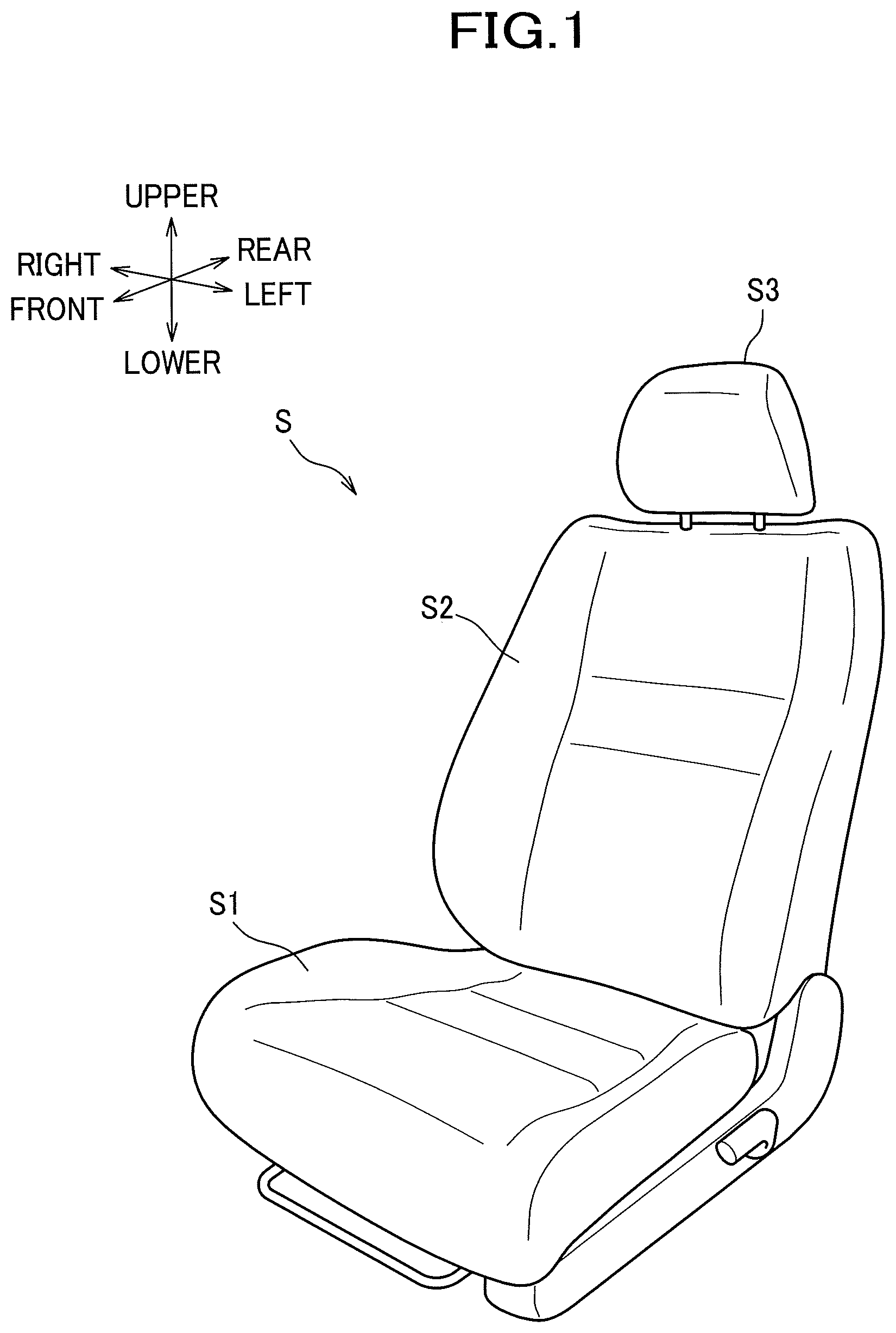 Patent US11780352 Figure 1 – Vehicle seat