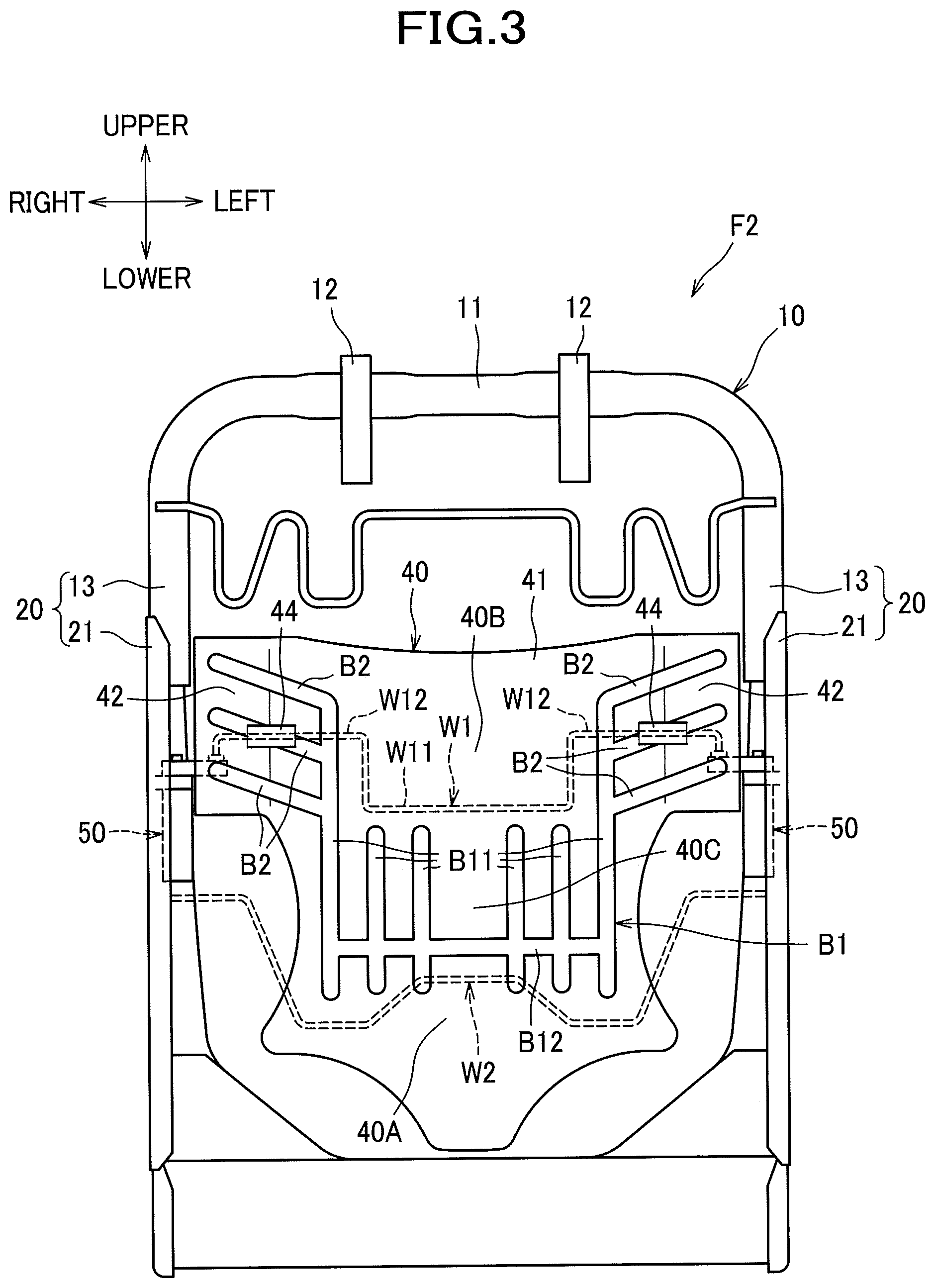 Patent US11780352 Figure 3 – Vehicle seat