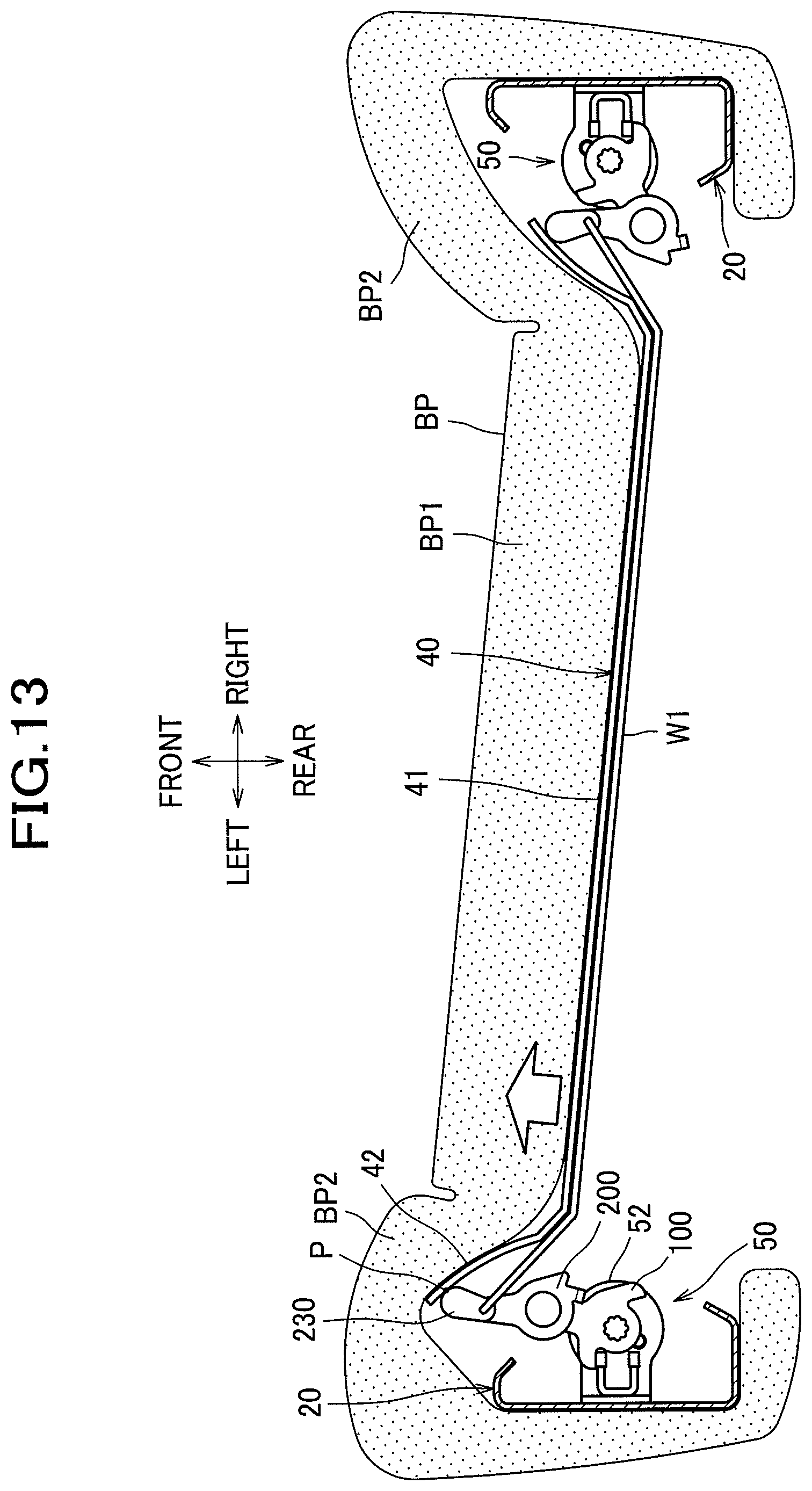 Patent US11780352 Figure 13 – Vehicle seat